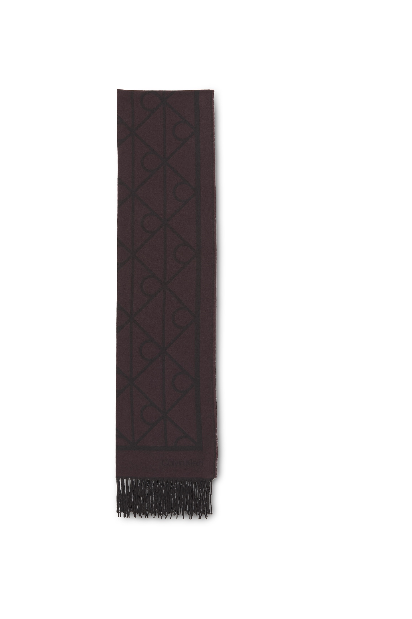 Calvin Klein Emblem Fringes Fudge Talla: OS | Bufandas Outlet | Hombre