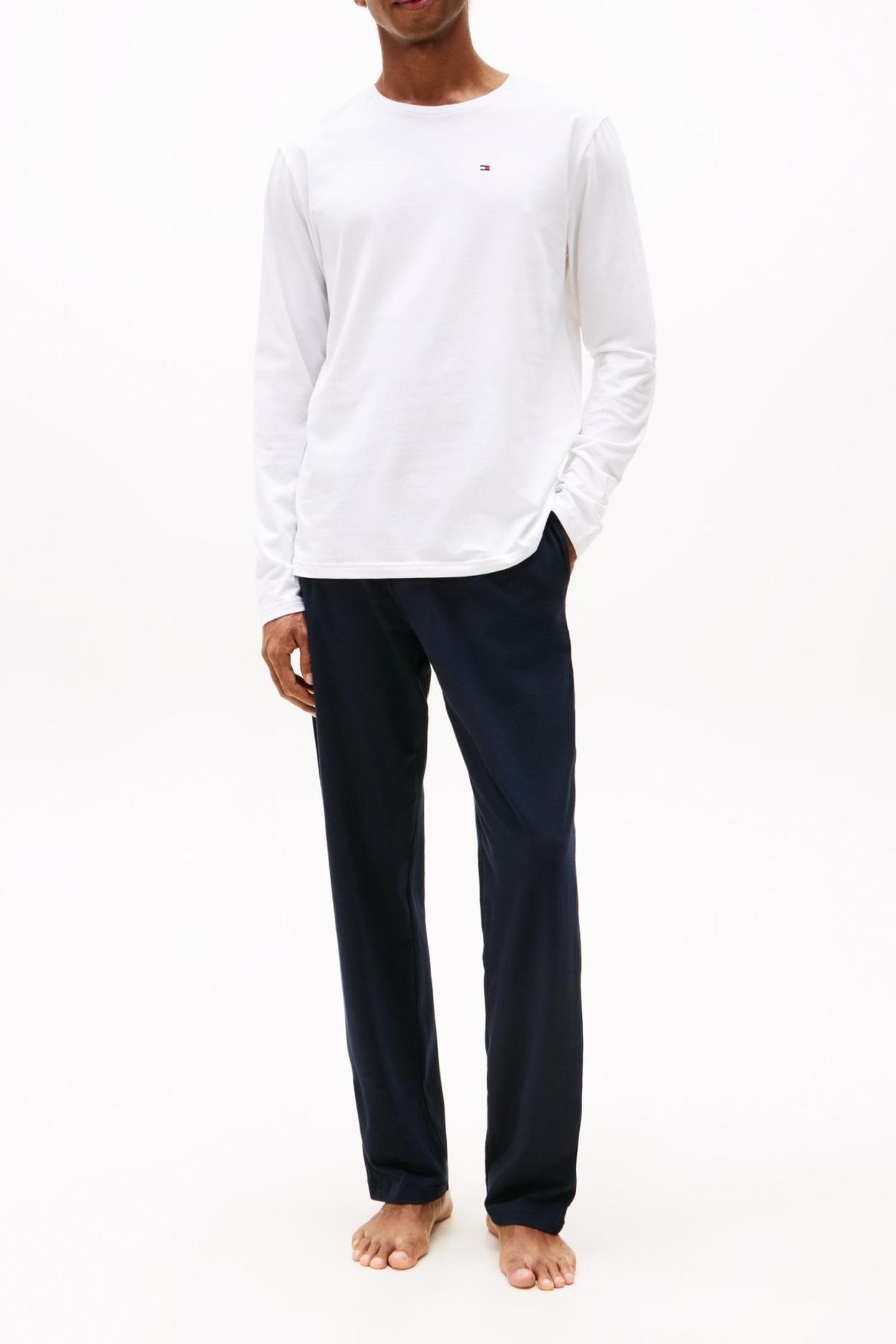 Tommy Hilfiger Ls Jersey Pj Set White/desert Sky Taglia: S | Magliette basic Outlet | Uomo | Bianco