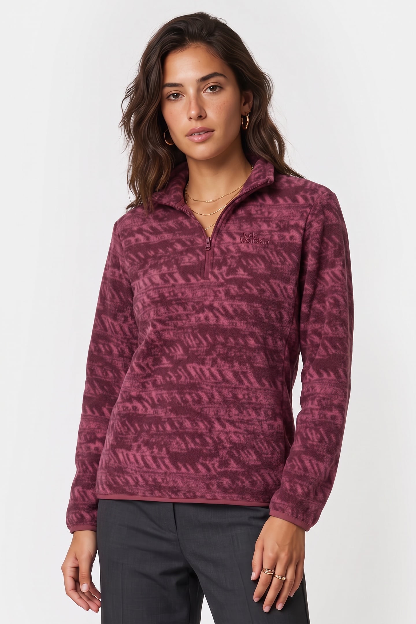Jack Wolfskin Big Sky Sweatshirt Raisin Maat: S | Sweaters Outlet | Dames