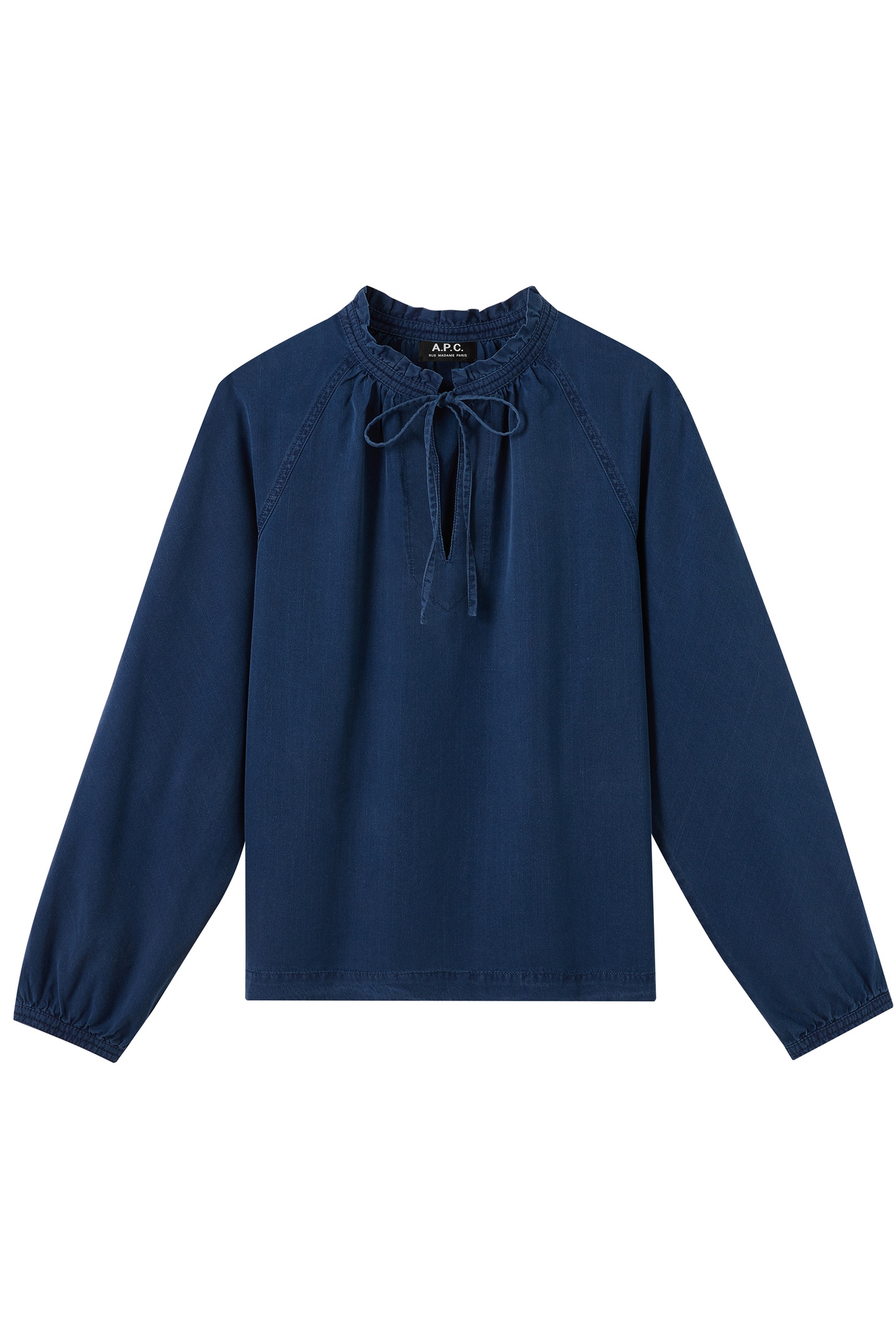 A.P.C. Blouse Noa Washed Indigo Maat: 36 | Blouses Outlet | Dames