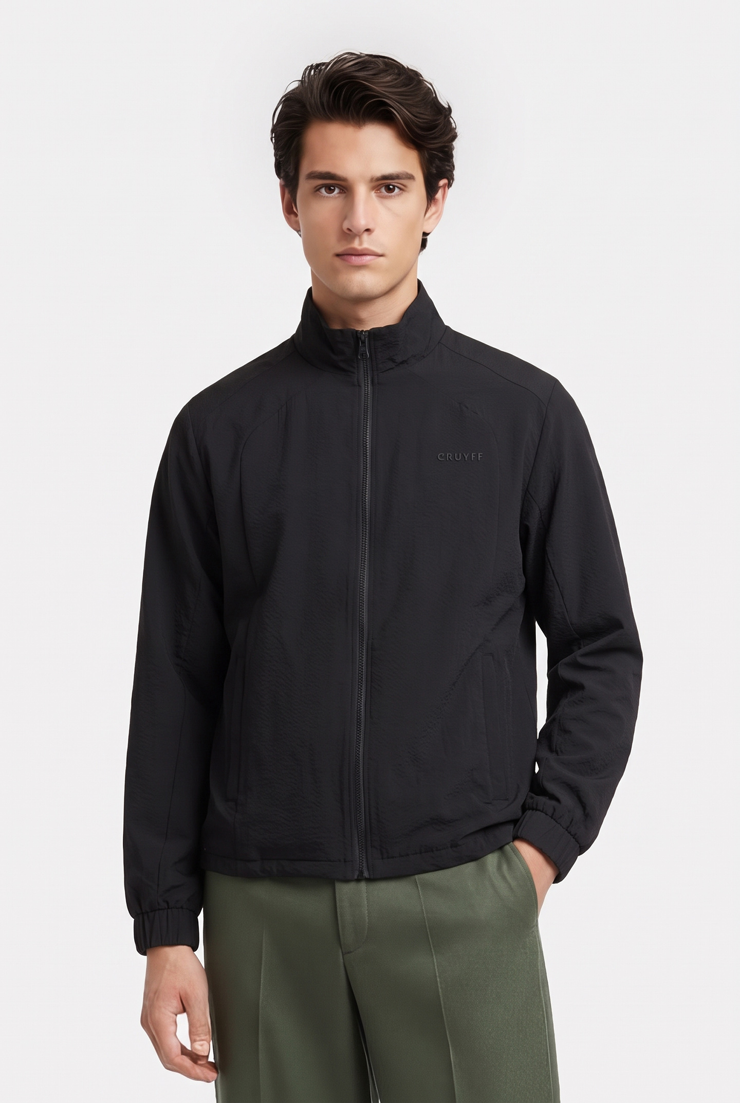 CRUYFF Assist Tracktop Black Größe: M | Leichte Jacken Outlet | Herren | Schwarz
