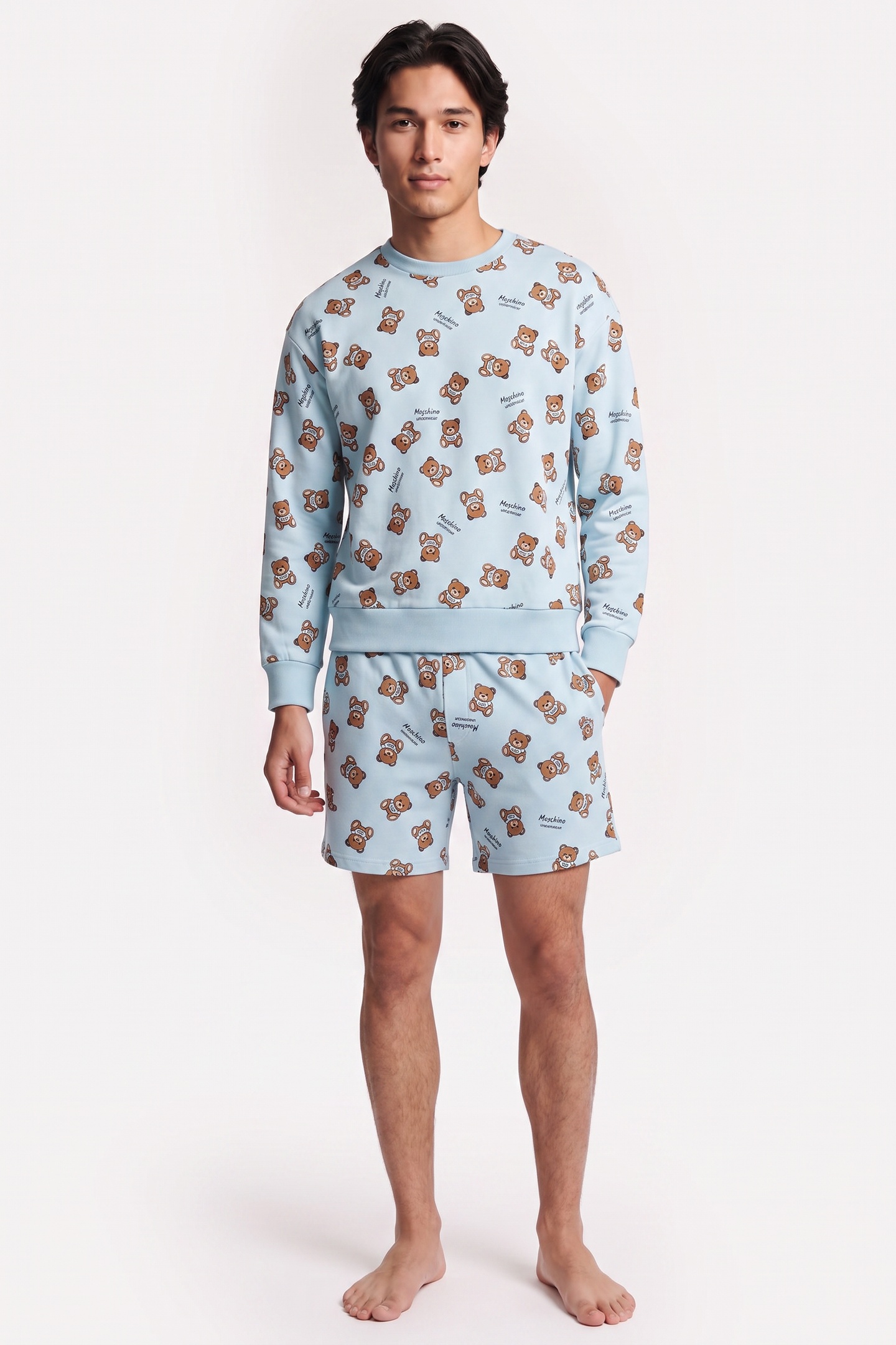 Moschino Fleecewear Blue Maat: S | Sweaters Outlet | Heren | Blauw