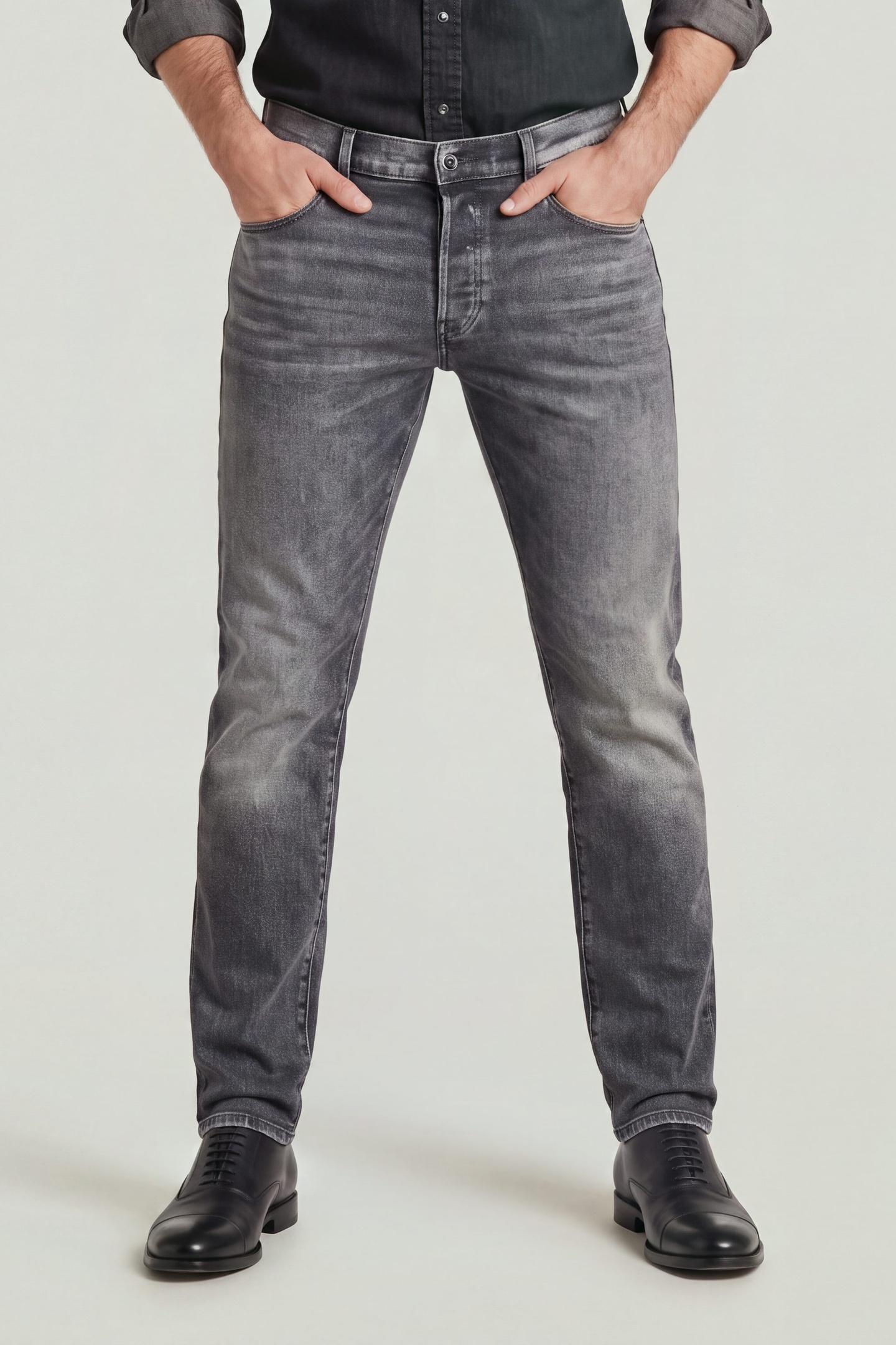 G-Star 3301 Regular Tapered Grey Maat: W34L32 | Slim Jeans Outlet | Heren | Grijs