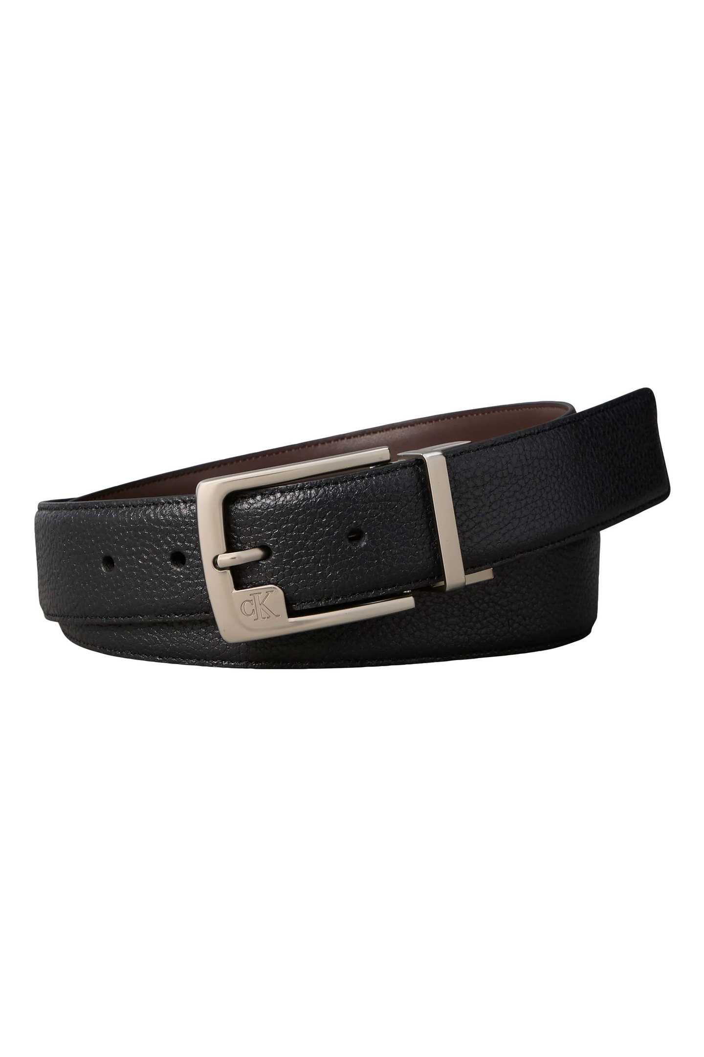 Calvin Klein Ssnl Mono Frame Buckle Belt Black/dark Brown/pewter Taille: 95 | Ceintures Outlet | Homme | Le Noir