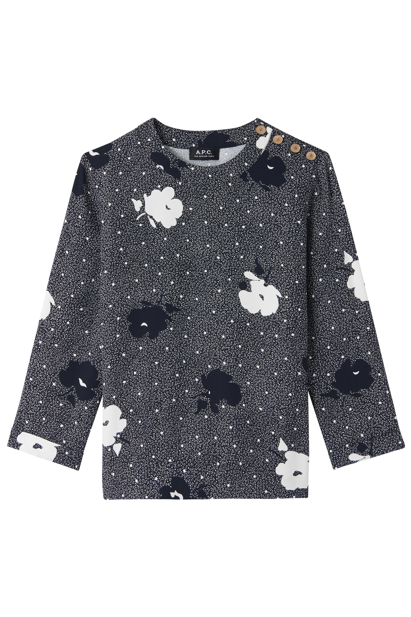 A.P.C. Blouse Sophie Dark Navy Maat: 36 | Longsleeves Outlet | Dames | Blauw