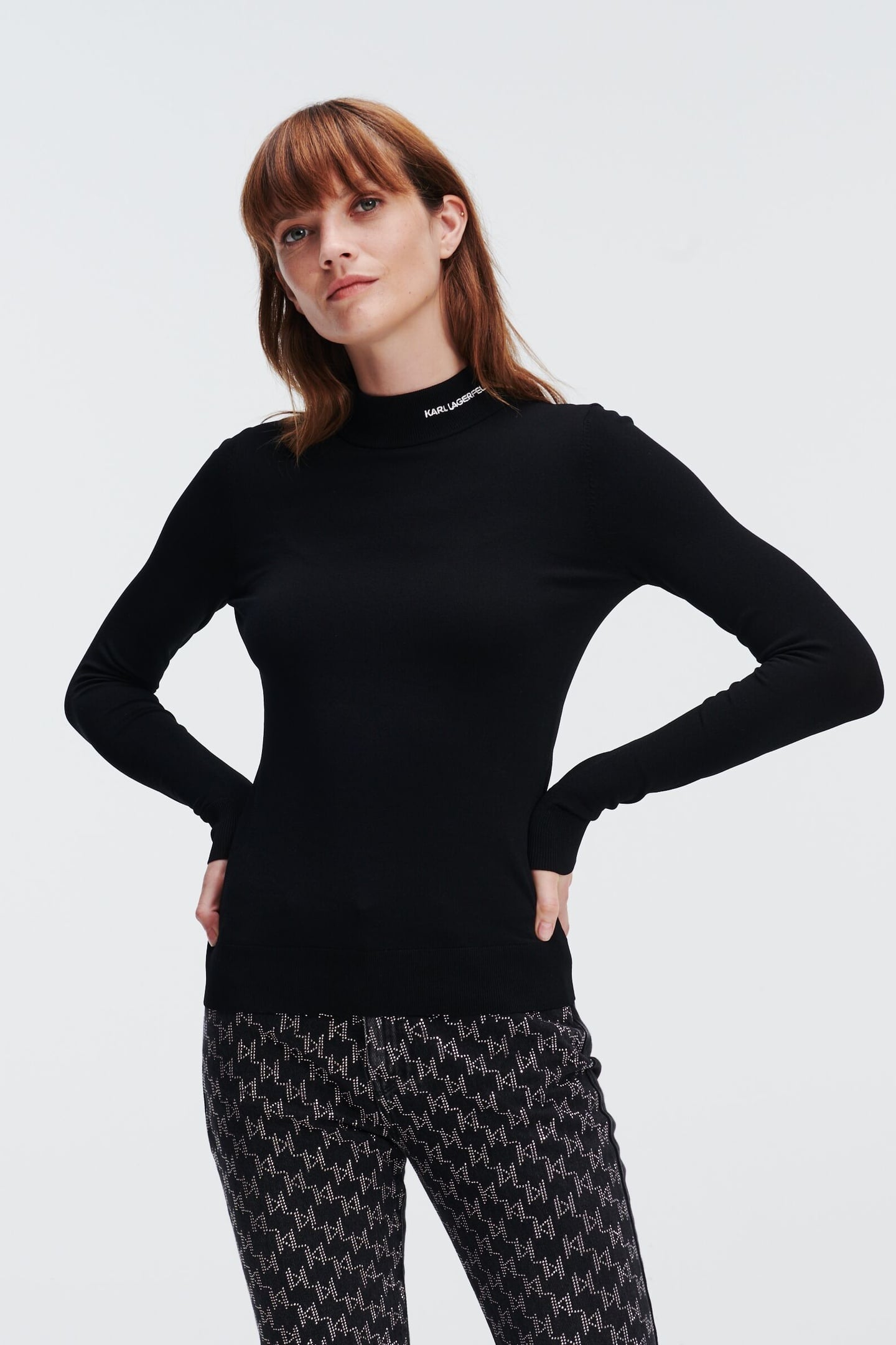 Karl Lagerfeld Classic Turtle Neck Black Taglia: XL | Maglioni a maglia Outlet | Donna | Nero