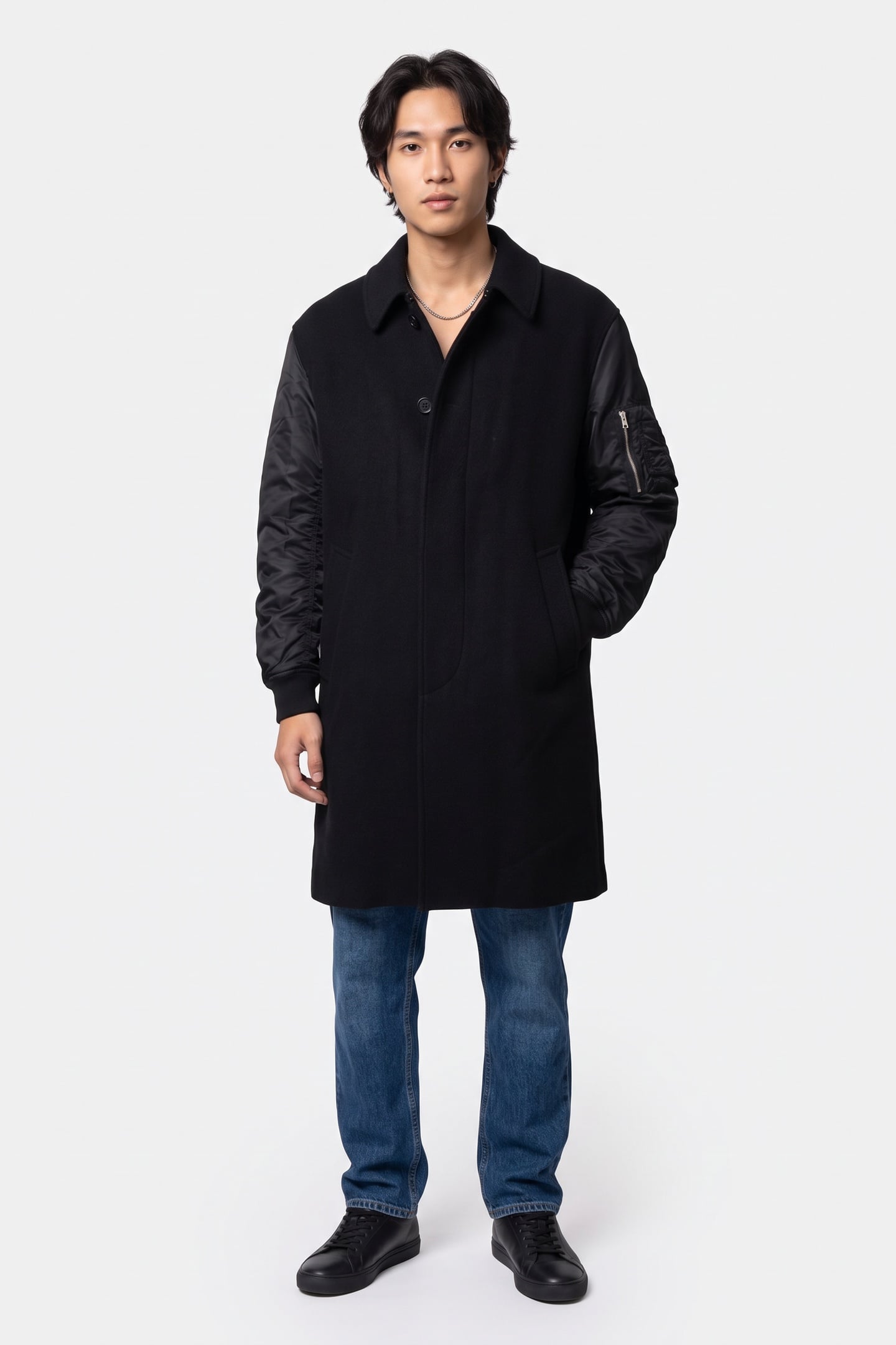 Moschino Outerwear Black Maat: 48 | Single-Breasted Mantels Outlet | Heren | Zwart