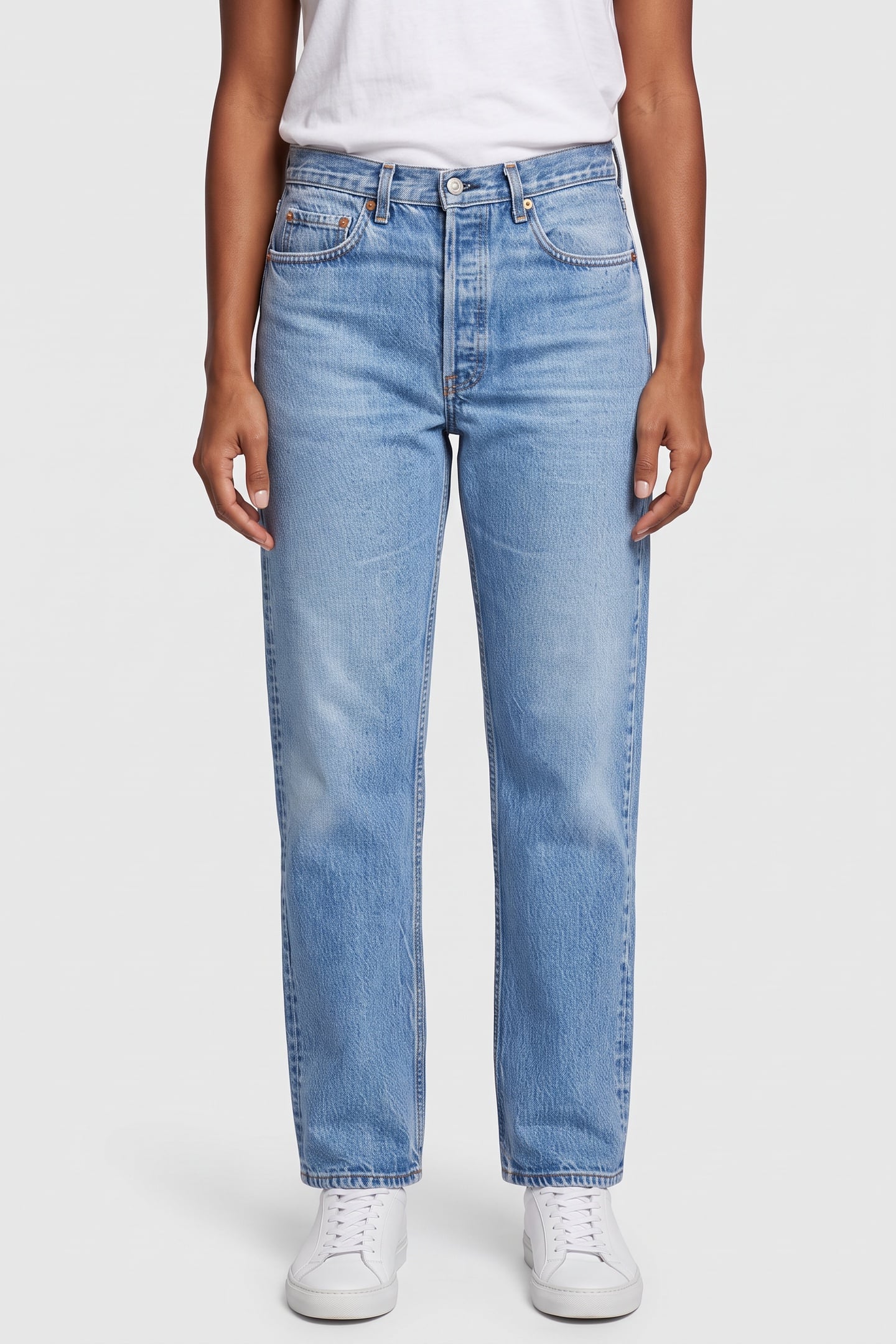RE/DONE Straight Taper Indigo Maat: W36 | Straight Jeans Outlet | Dames | Blauw