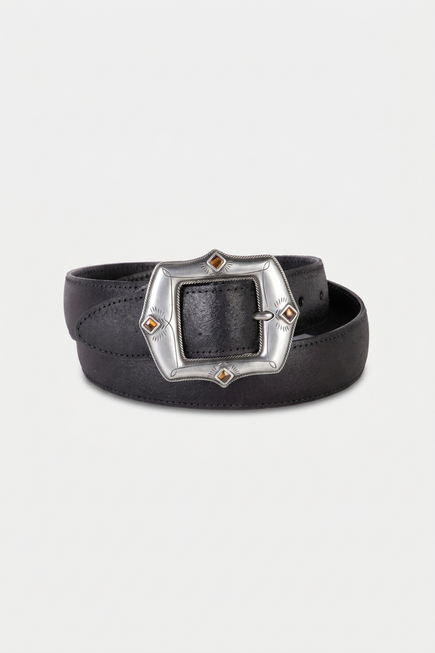 John Varvatos 34mm - Lincoln Etched Inlaid Black Maat: 38 | Riemen Outlet | Heren | Zwart