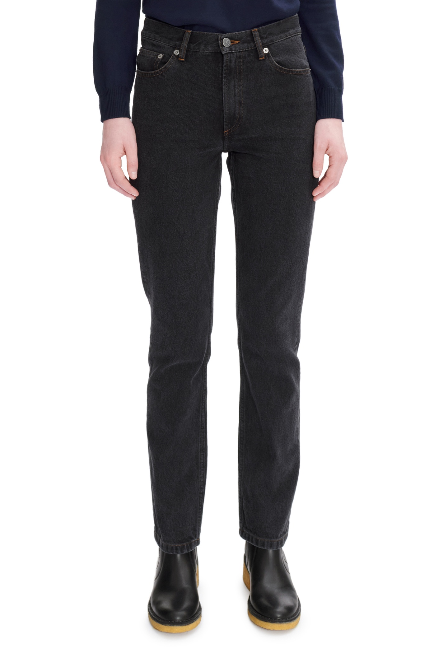 A.P.C. Jeans Molly Washed Black Maat: W27 | Straight Jeans Outlet | Dames | Zwart