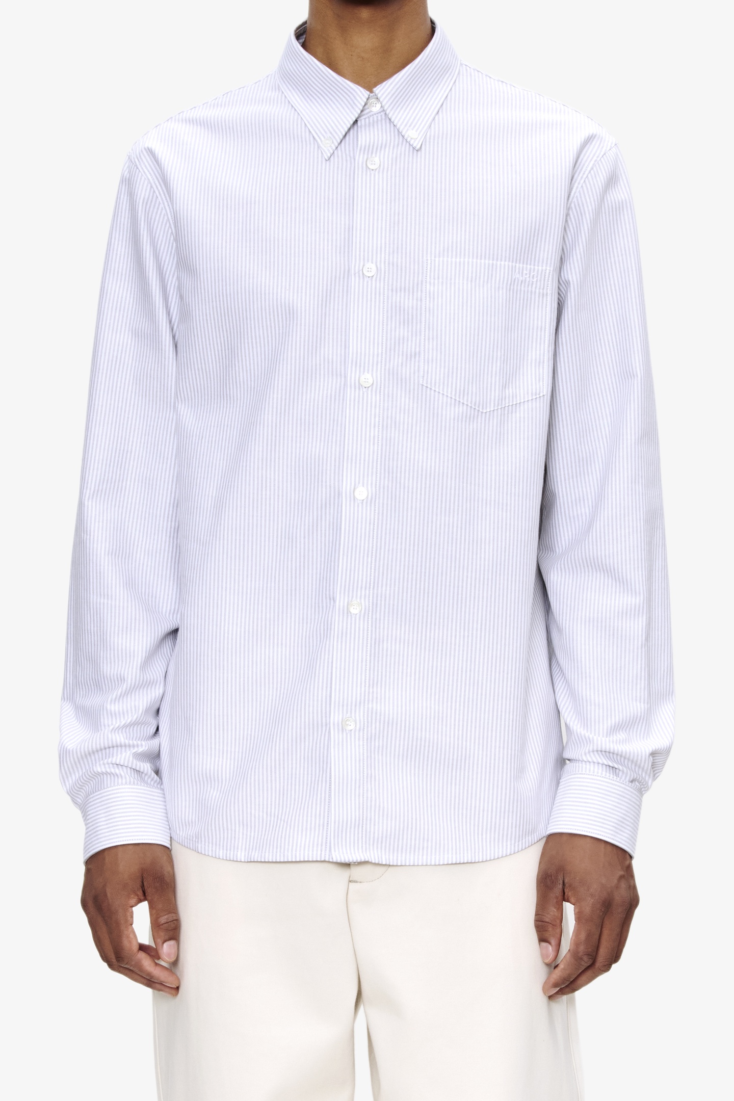 A.P.C. Shirt New Greg Grey Maat: XXL | Longsleeves Outlet | Heren | Grijs