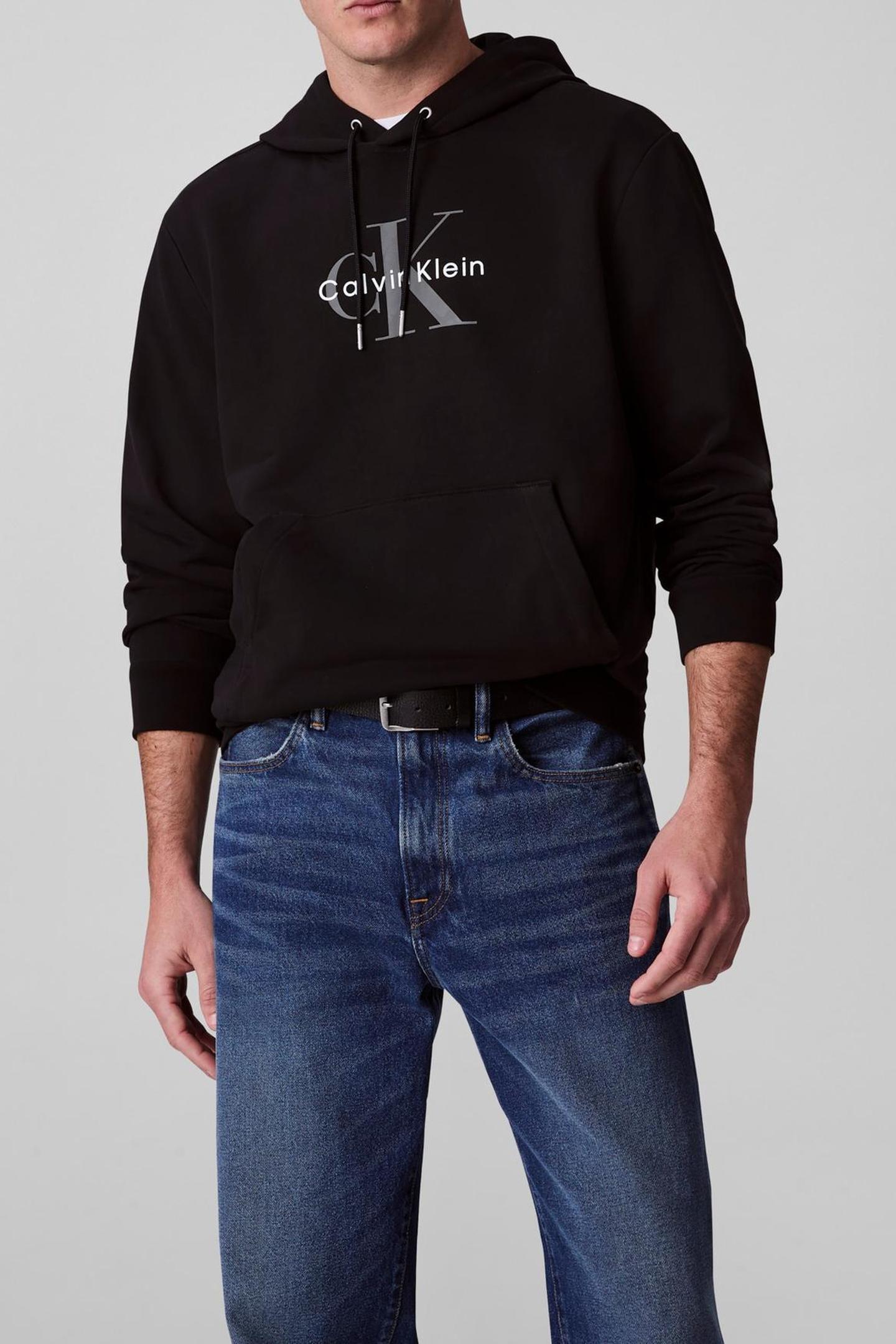 Calvin Klein Ls Monologo 350terry Black Taille: XS | Sweatshirts à capuche Outlet | Homme | Le Noir