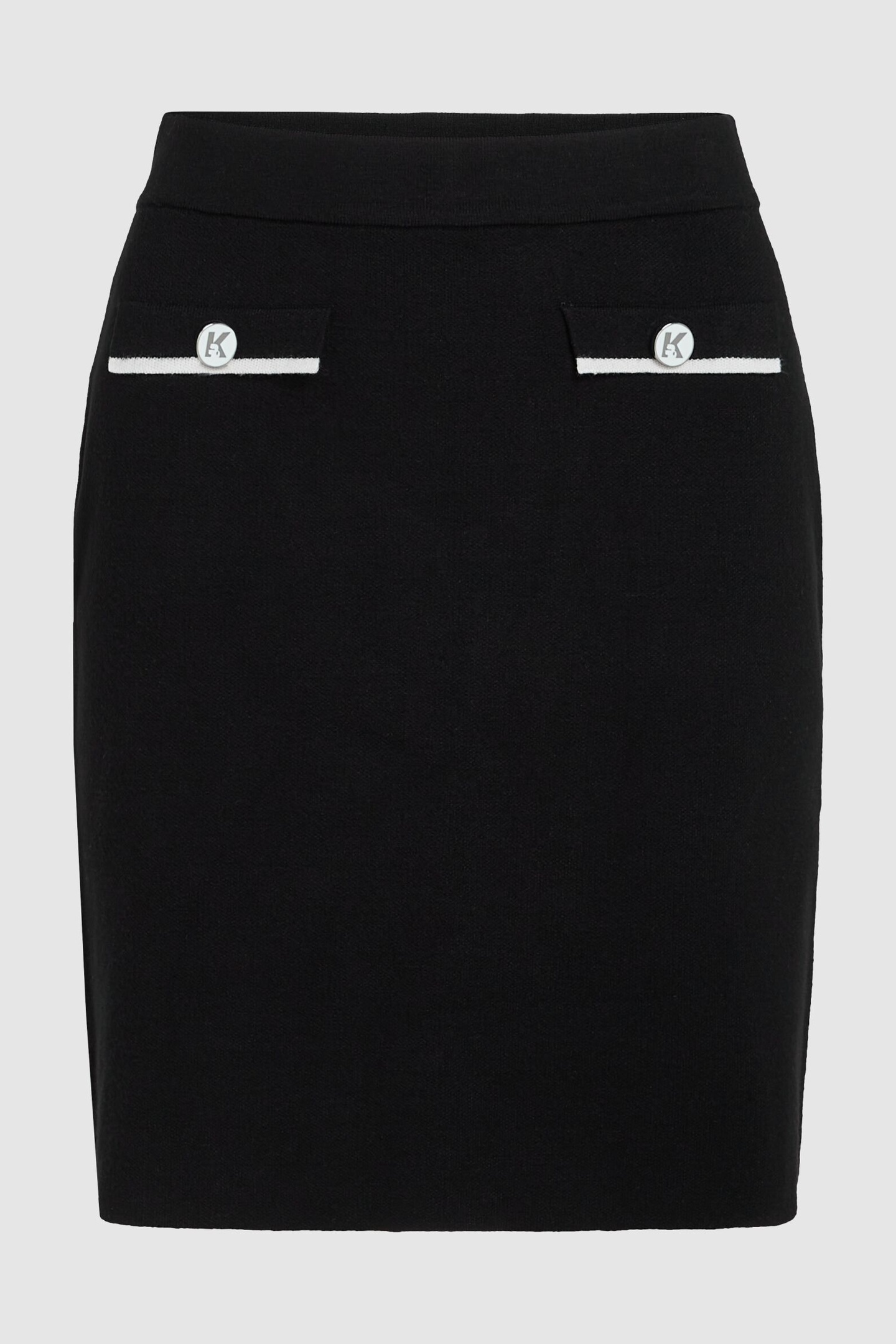 Karl Lagerfeld Fancy Buttons Knit Skirt Black Taglia: S | Minigonne Outlet | Donna | Nero