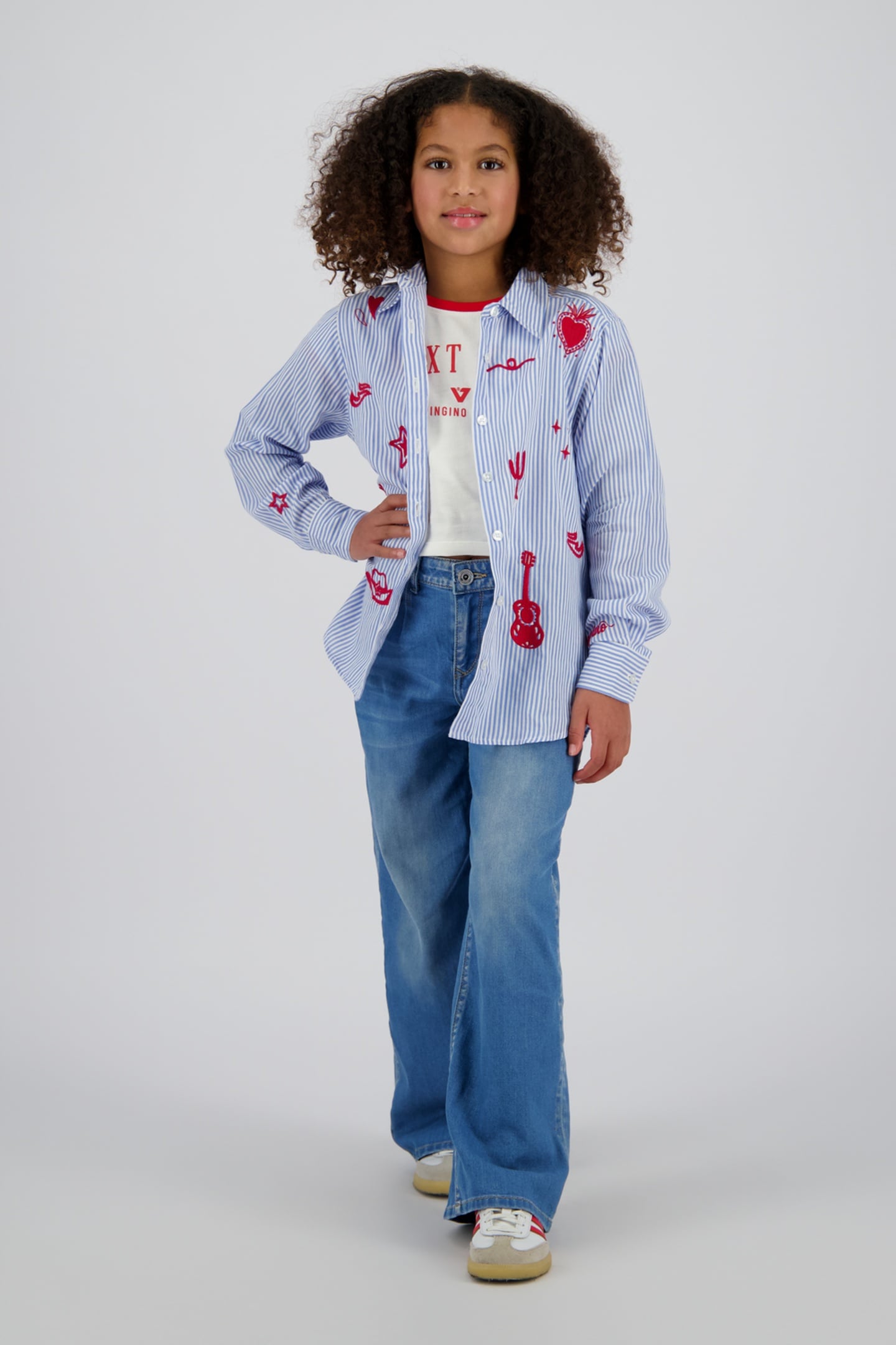 Vingino Girls Lotta Blouse Ice Light Blue Taglia: 12 | Camicie Outlet | kids | Blu