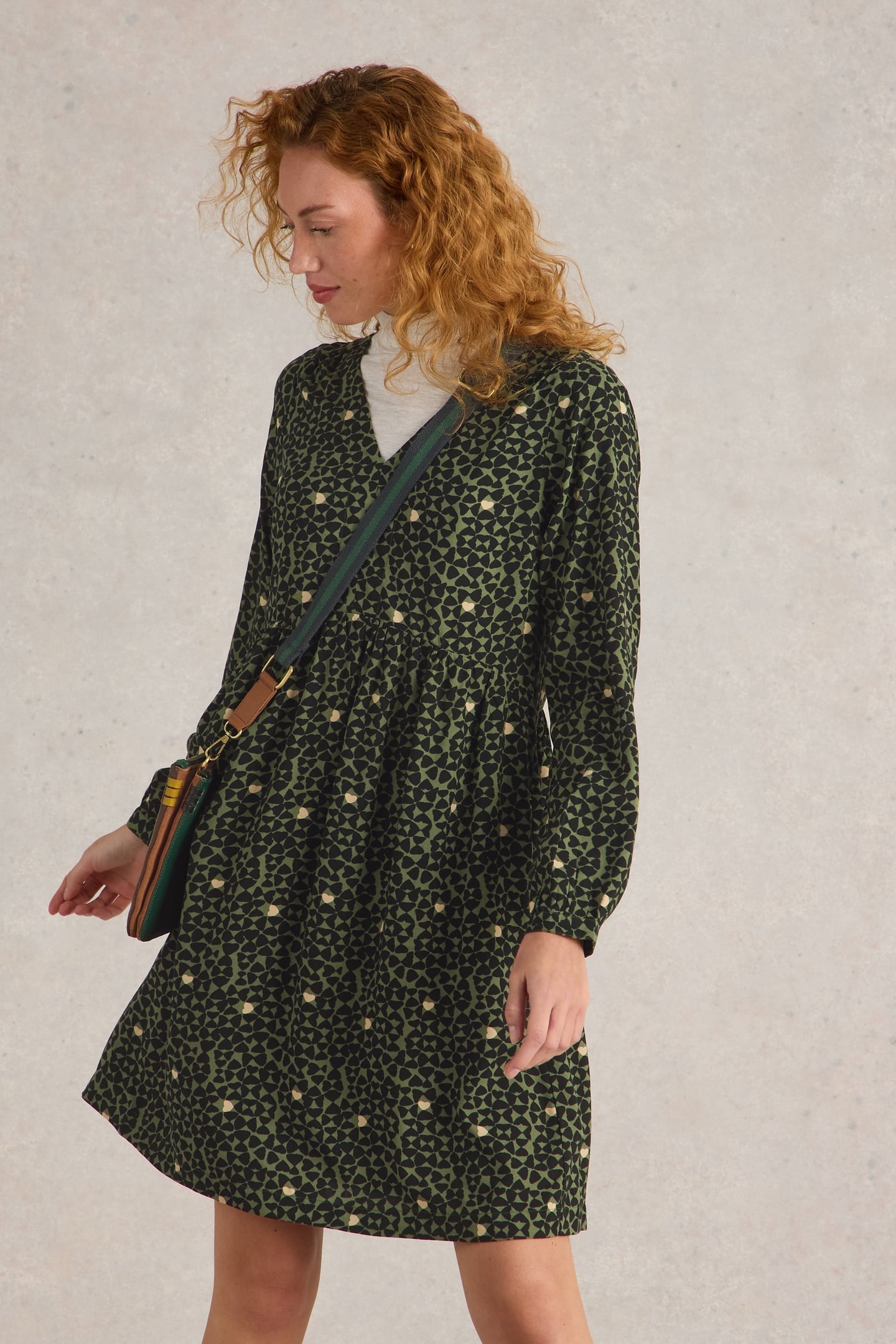 White Stuff Penelope Dress Green Print Maat: 10 | Mini Jurken Outlet | Dames | Groen