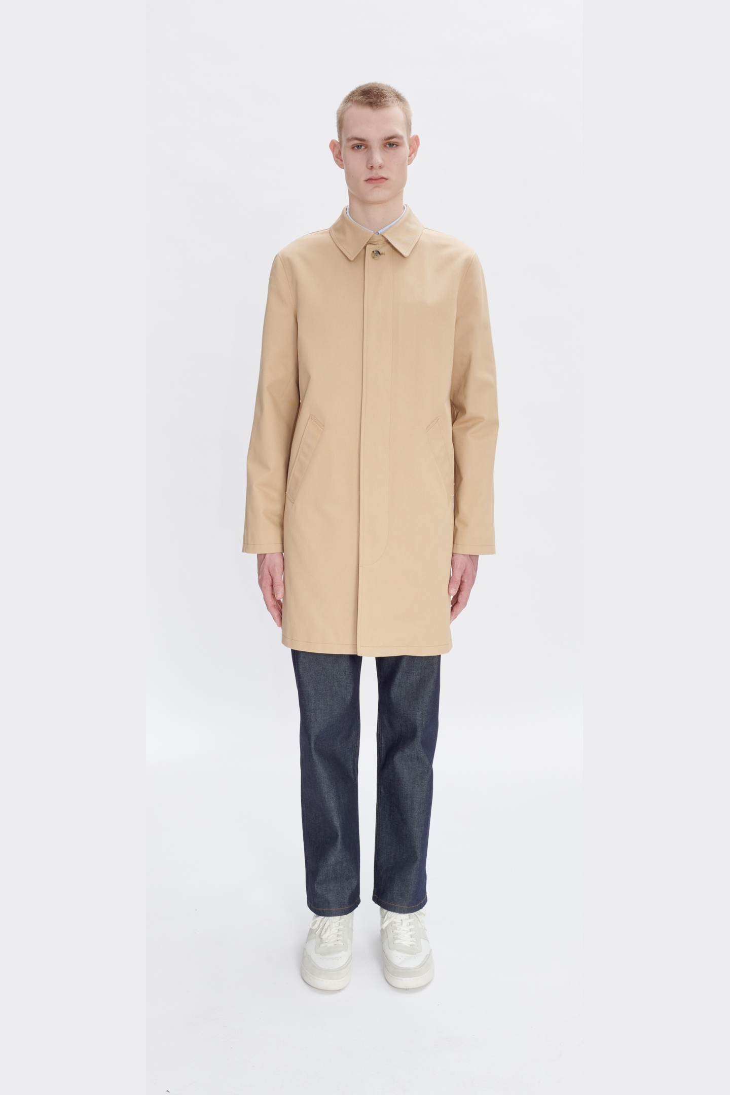 A.P.C. Unisex Mac Town Beige Maat: L | Trenchcoats Outlet | Unisex | Beige