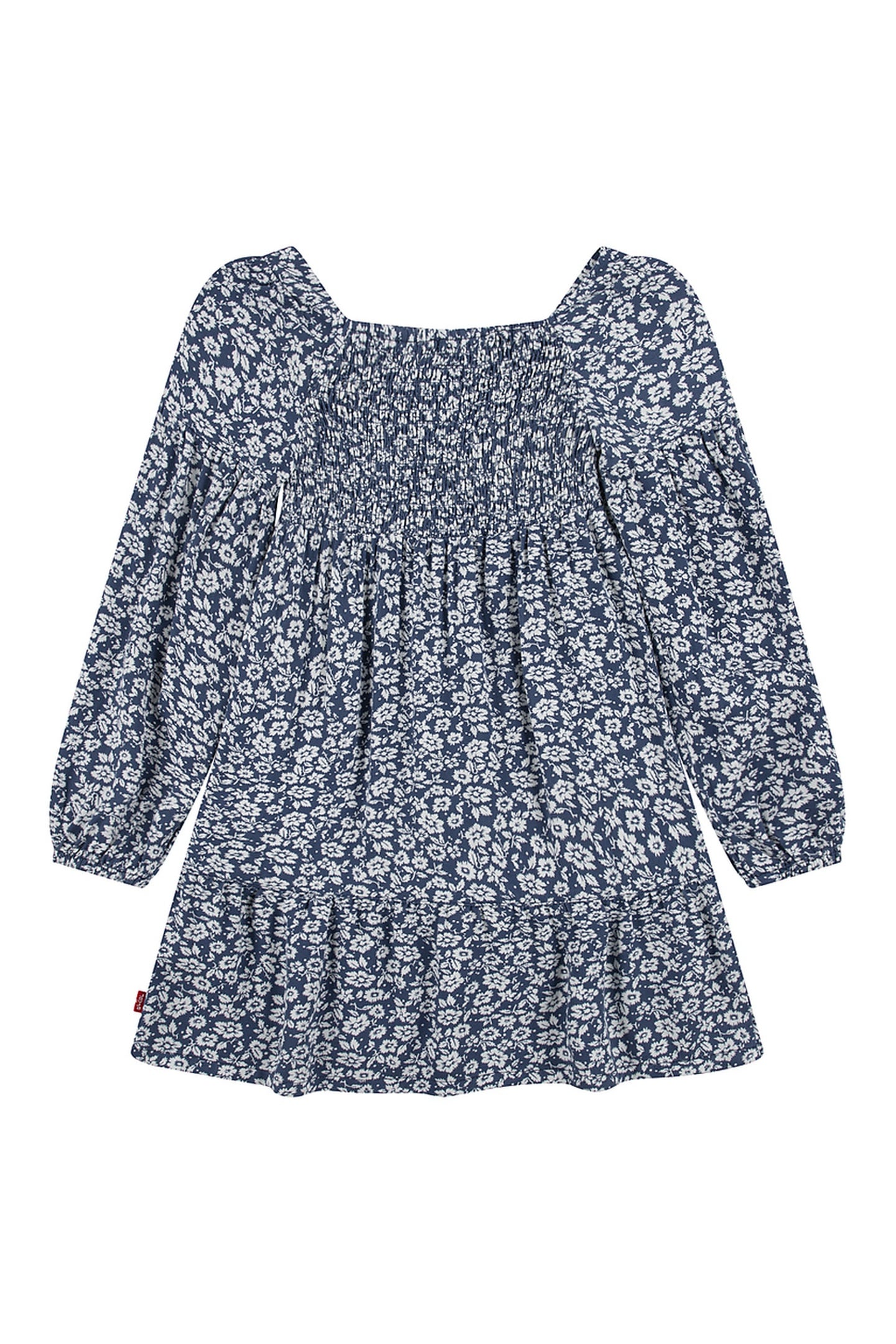 Levi's Girls Long Sleeve Smocked Top Dress Vintage Indigo Maat: 8Y | Jurken Outlet | kids | Blauw