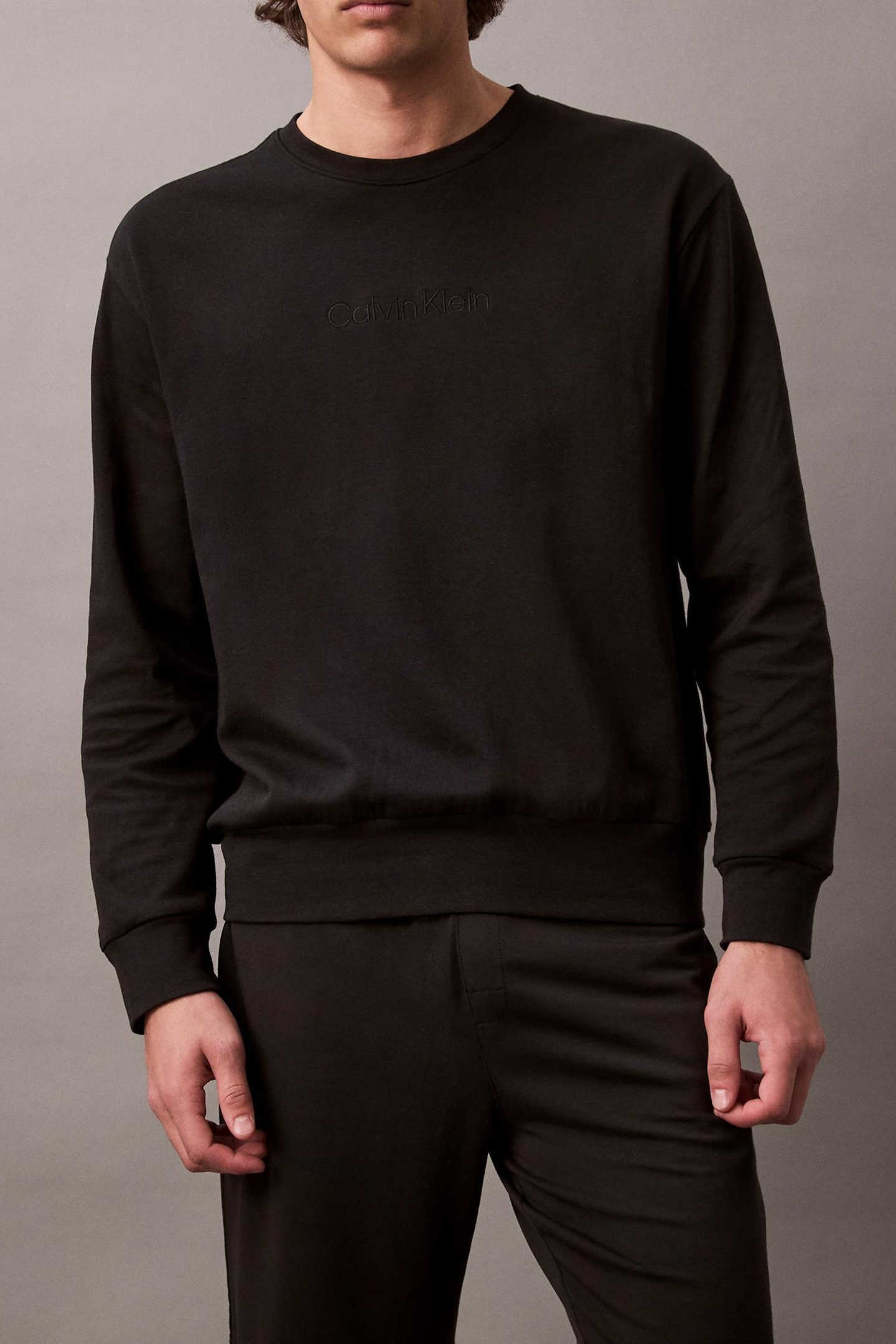 Calvin Klein L/s Sweatshirt Black Maat: L | Sweaters Outlet | Heren | Zwart