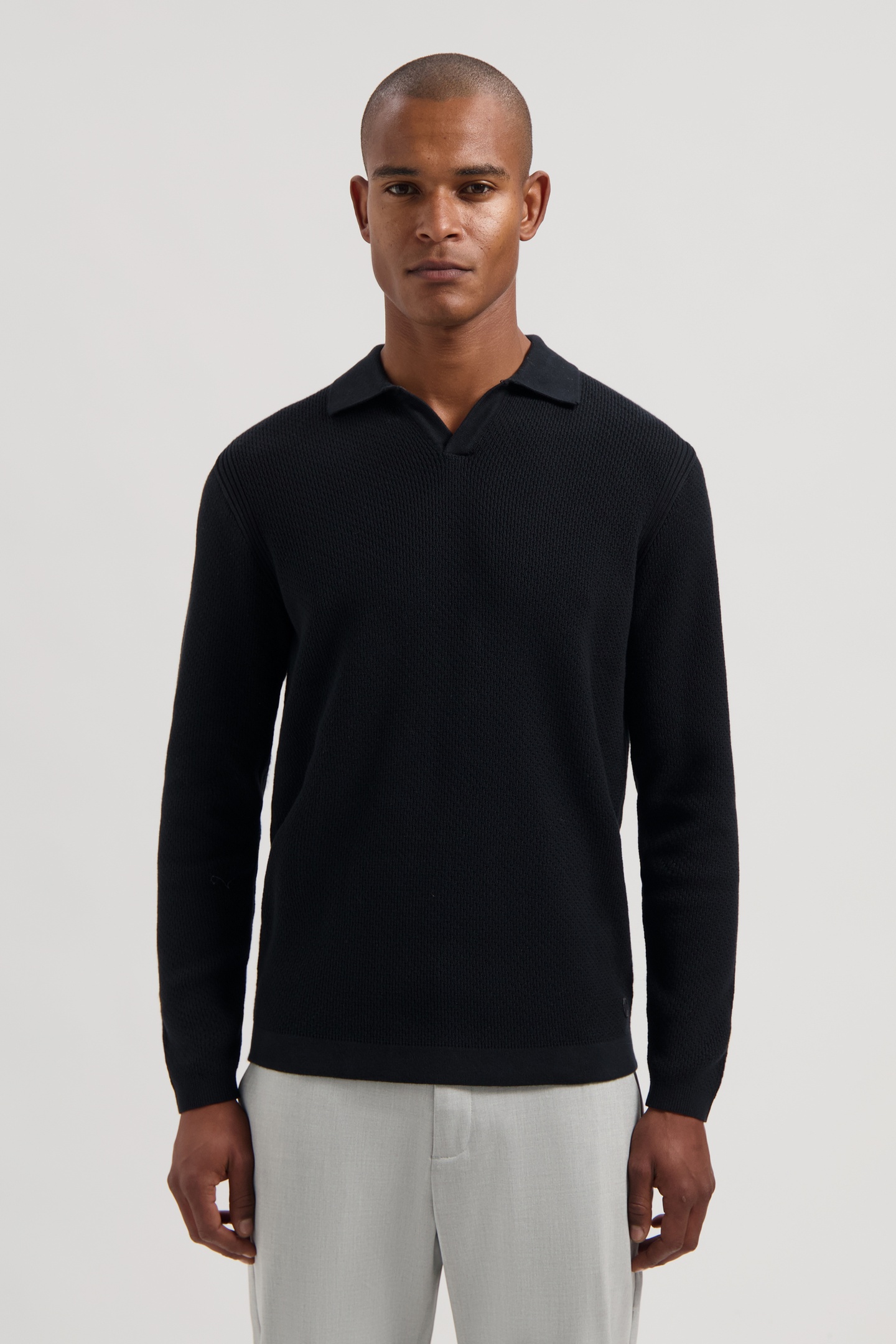 Dstrezzed Ds_kostas Longsleeve Polo Black Taglia: XL | Maglioni a maglia Outlet | Uomo | Nero