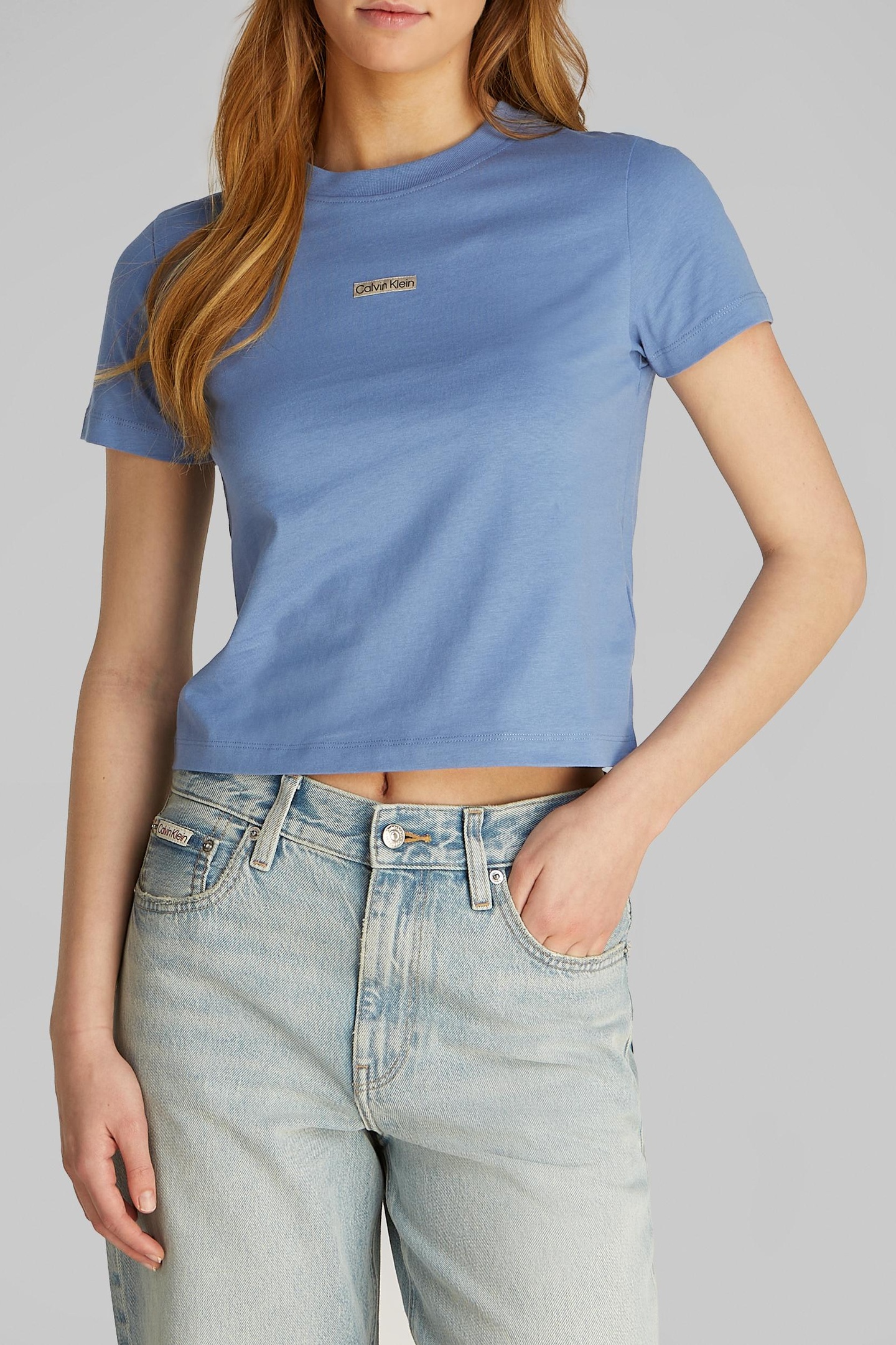 Calvin Klein Placed Institutional Tee English Manor Talla: XXS | Camisetas de Seda Outlet | Mujer