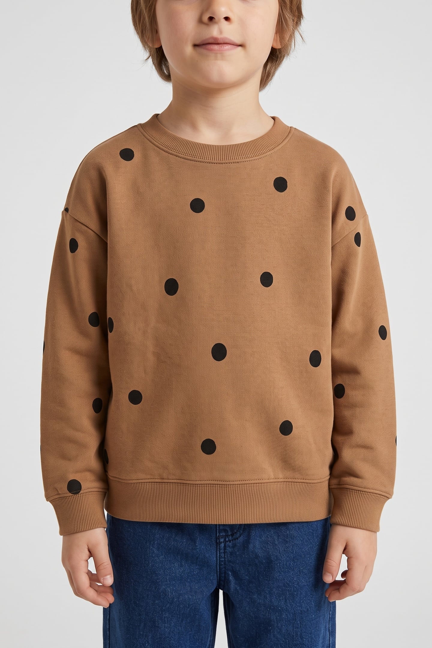 ARKET Tor Print Unisex Beige Maat: 122/128 | Truien Outlet | kids | Beige
