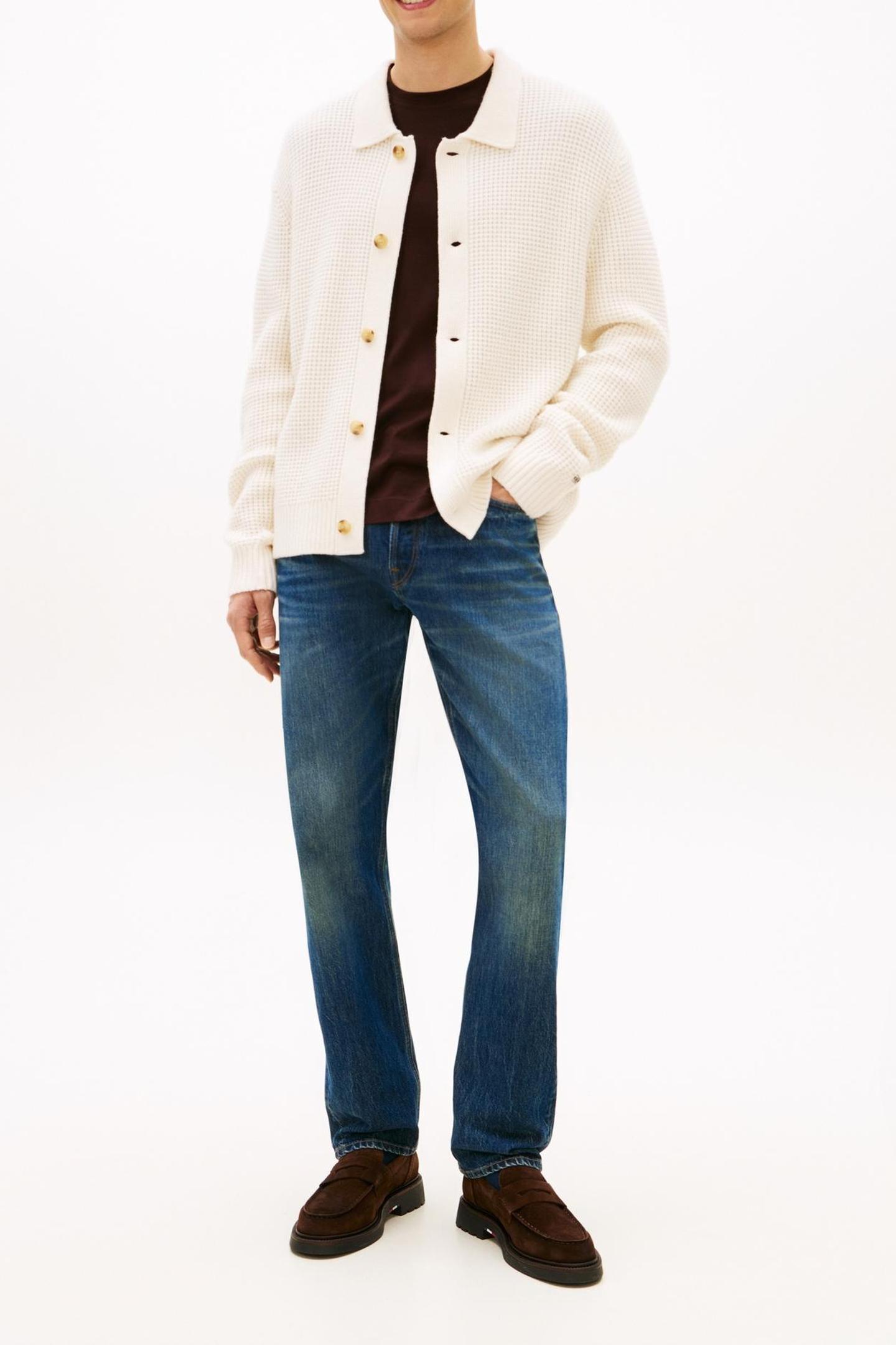 Tommy Hilfiger Dc Button Up Cardigan Ivory Petal size L | Cardigans Outlet | Men | White