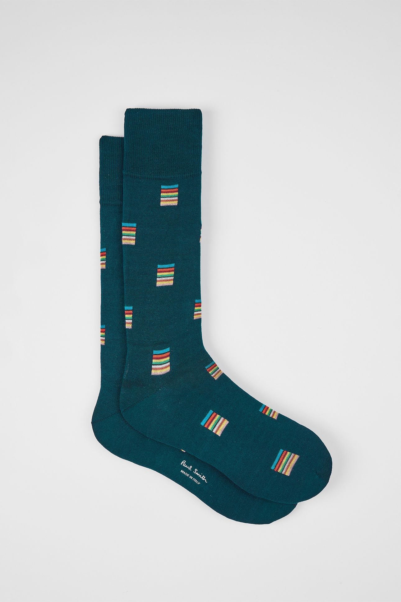 Paul Smith Men Sock Jonas Signature Petrol Green Maat: OS | Sokken Outlet | Heren | Groen