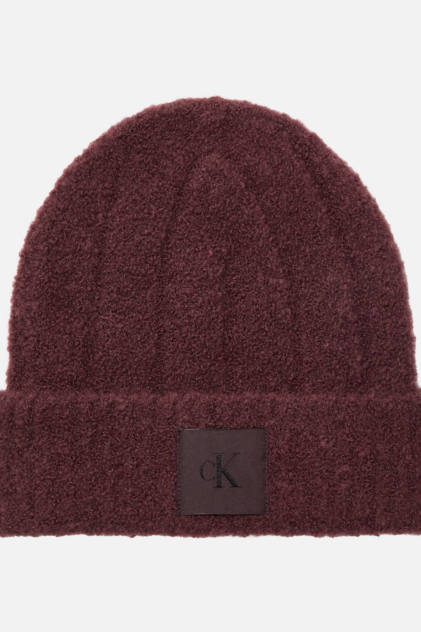 Calvin Klein Ck Patch Boucle Beanie Fudge Size: OS | Hats & Caps Outlet | Heren |