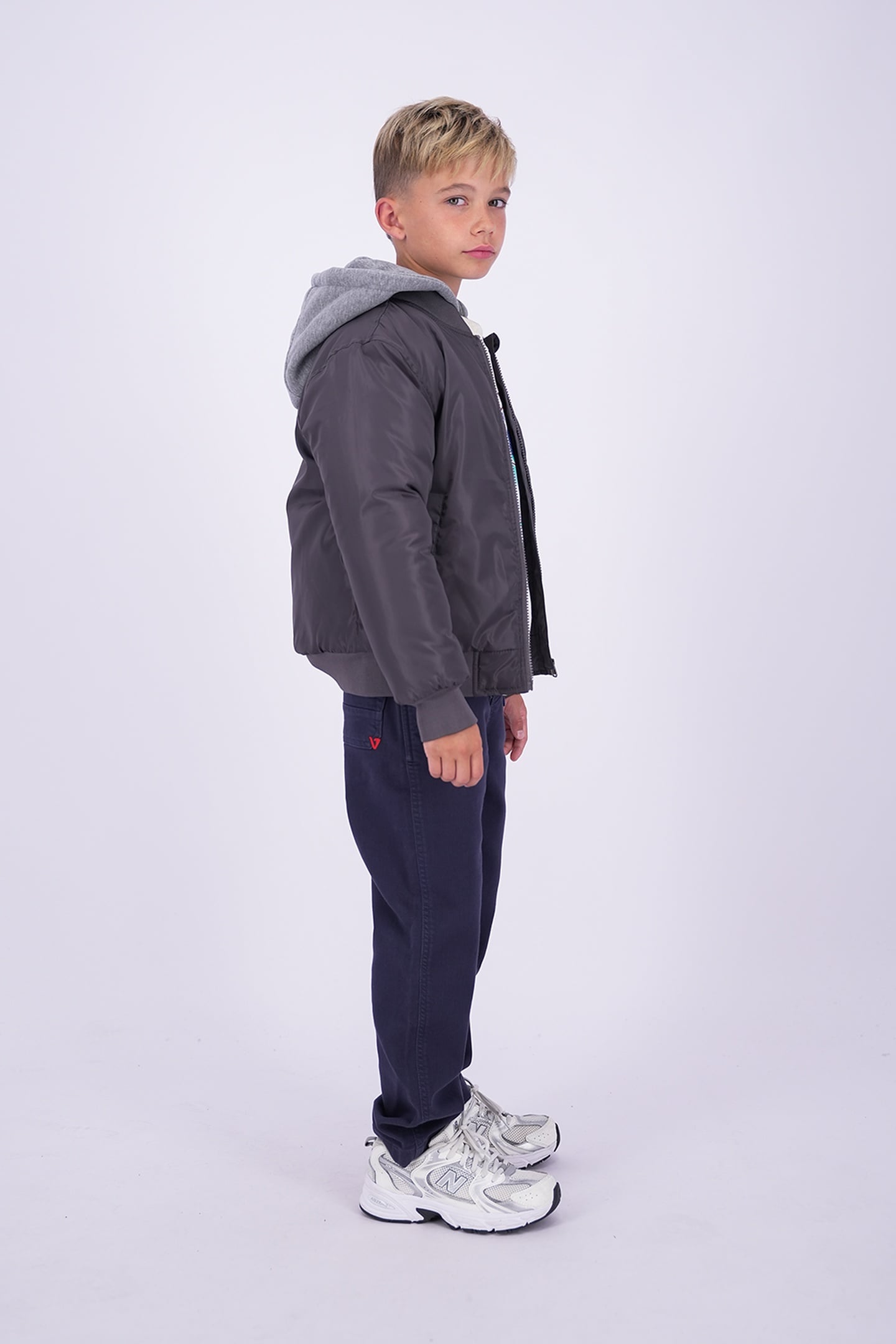 Vingino Boys Tocer Jacket Outdoor Grey Stone Maat: 2 | Jassen Outlet | kids | Grijs