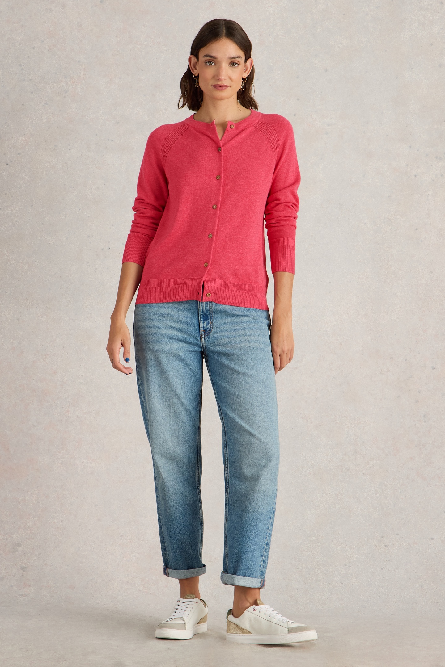 White Stuff Lulu Cardi Mid Pink Maat: 16 | Longsleeves Outlet | Dames | Roze