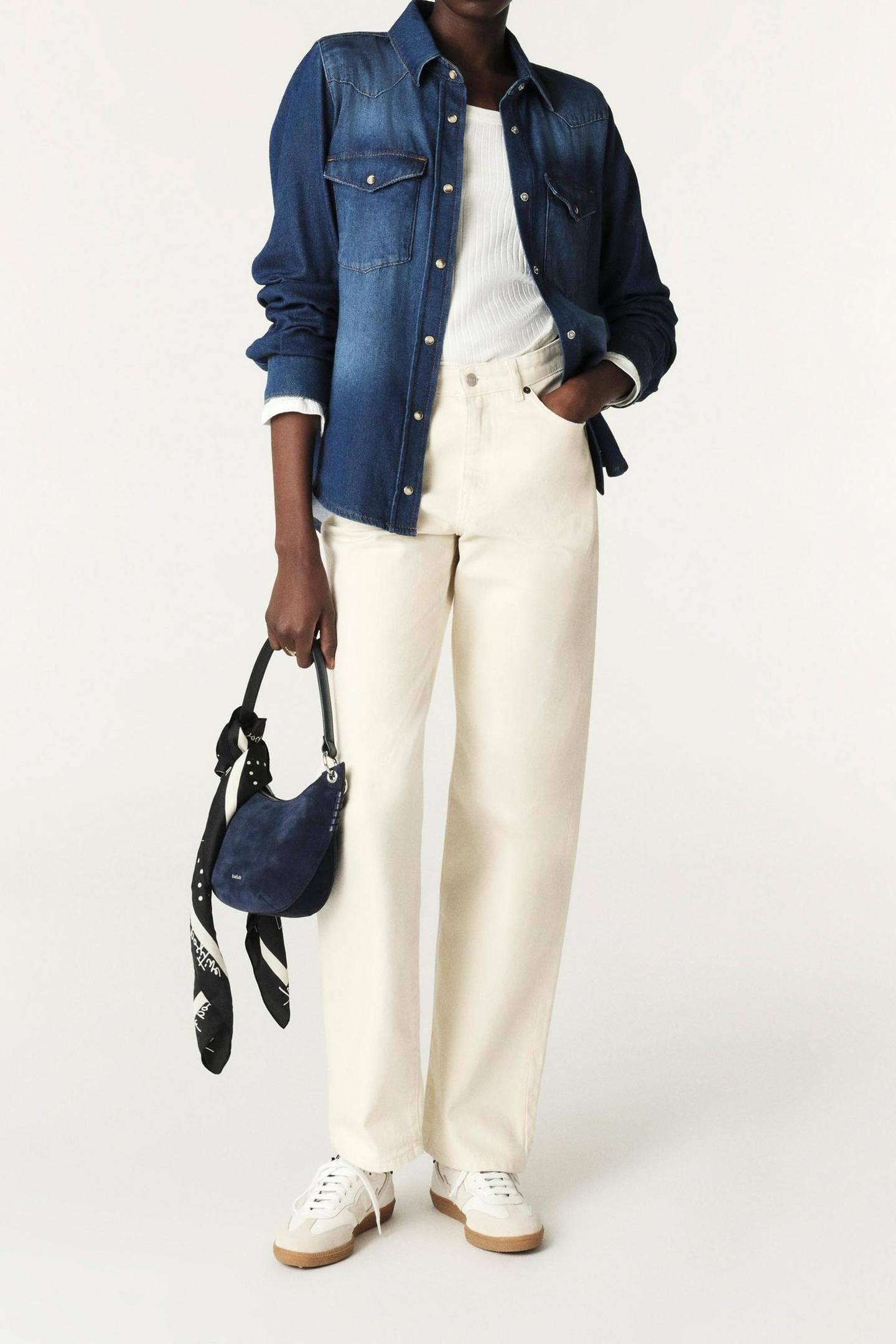 BA&SH Straight Trousers Ecru Maat: 42 | Straight Jeans Outlet | Dames | Ecru