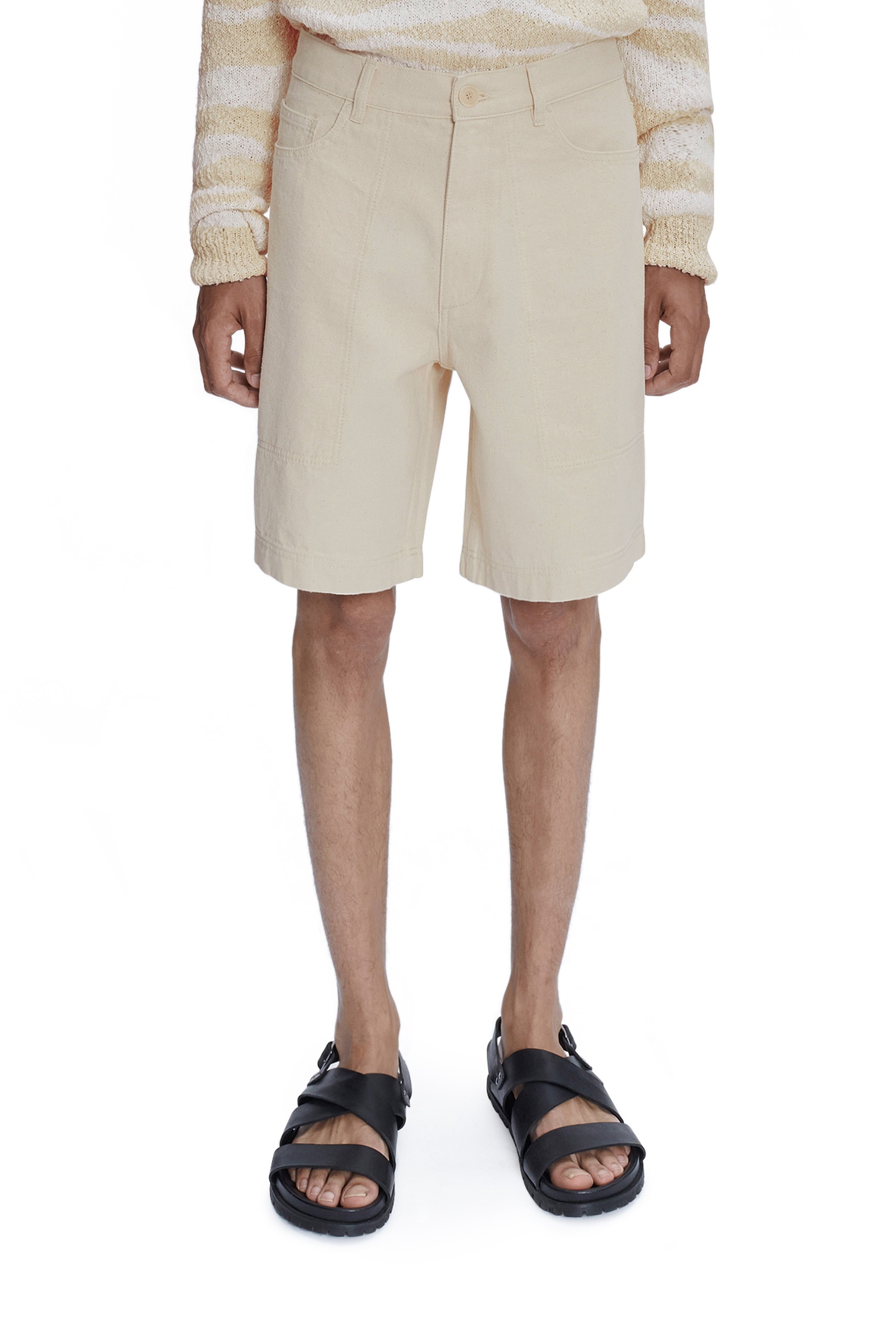 A.P.C. Unisex Shorts Gilberto Ecru Maat: L | Korte Broeken Outlet | Unisex | Ecru