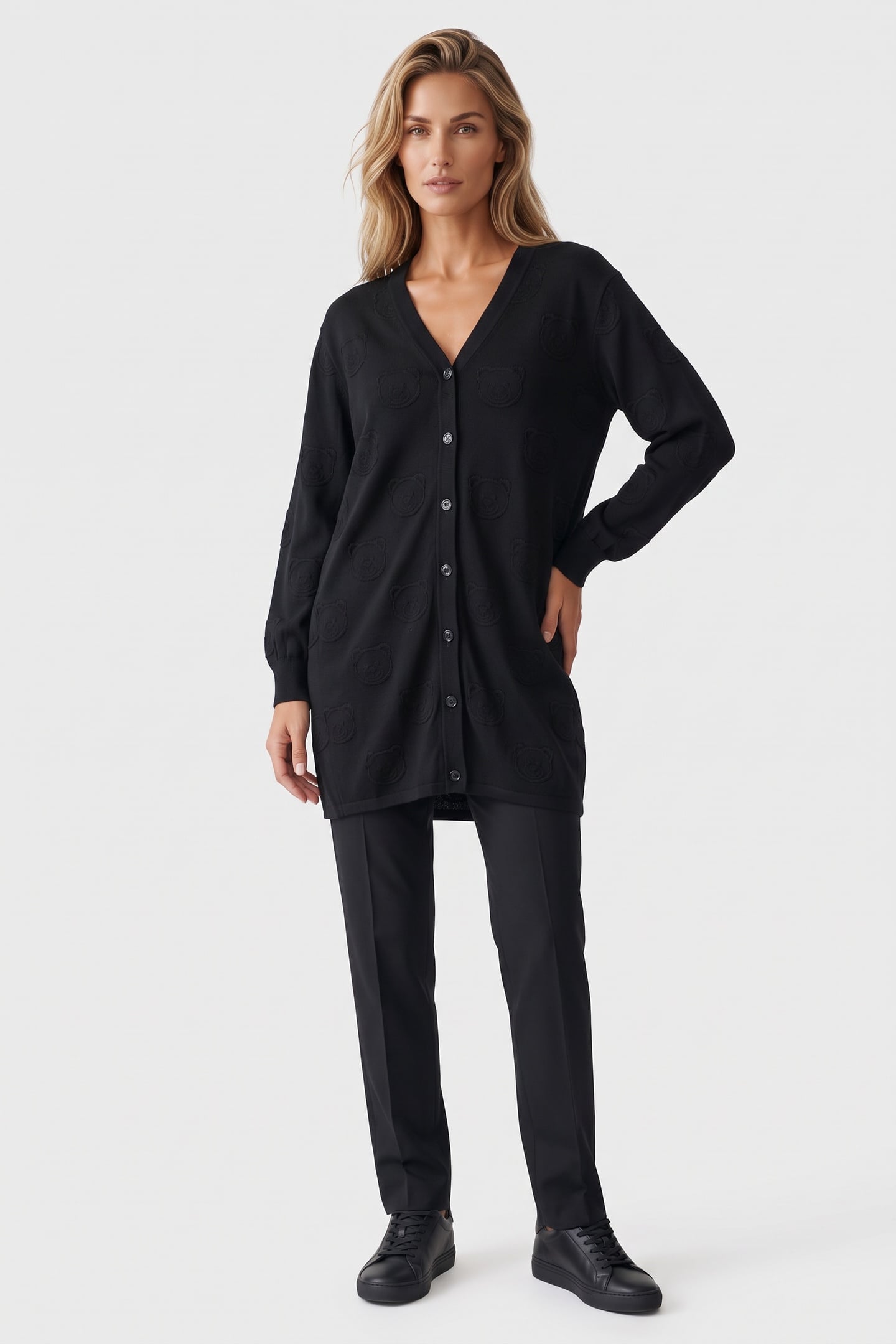 Moschino Knitted Jacket Black Maat: 36 | Sweaters Outlet | Dames | Zwart