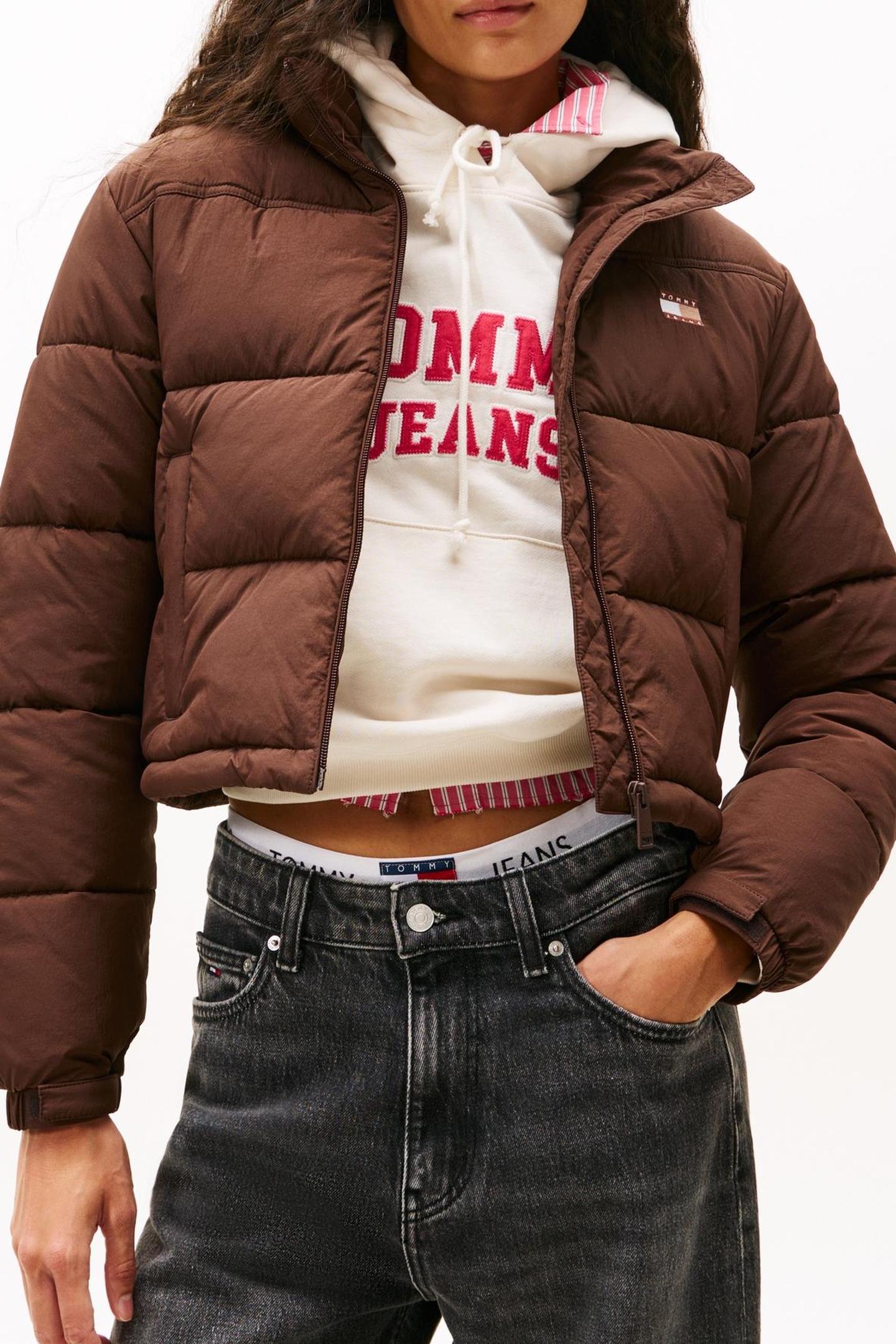 Tommy Hilfiger Tjw Flag Back Crop Rich Brown Taglia: M | Giacche invernali Outlet | Donna | Marrone