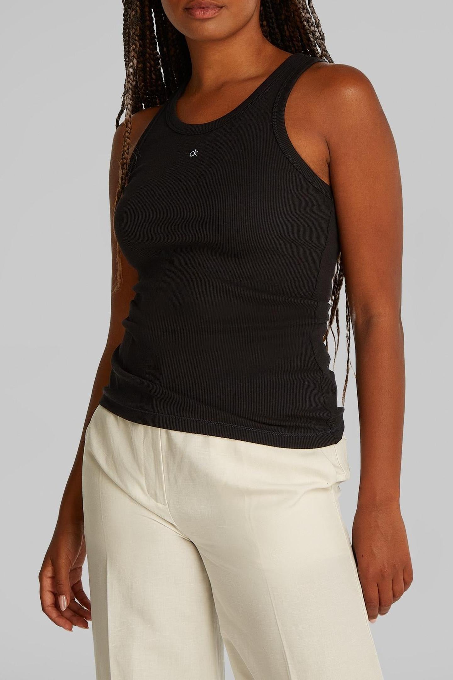 Calvin Klein Ck Emb Graphic Slim Black size XXS | Shirts Outlet | Women | Black