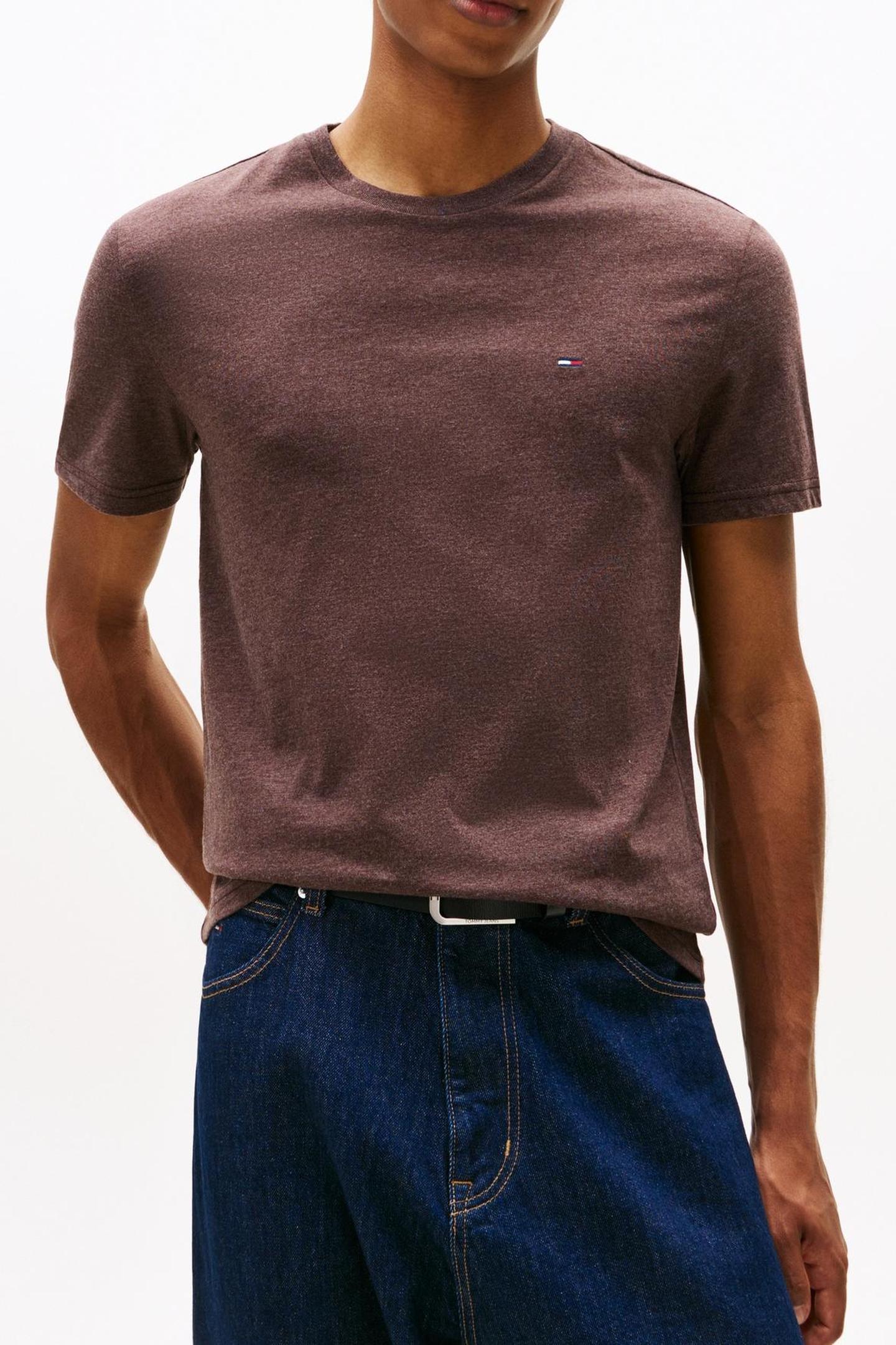 Tommy Hilfiger Tjm Xslim Jaspe Tee Rich Brown Heather Taille: S | T-Shirts Outlet | Homme | Marron