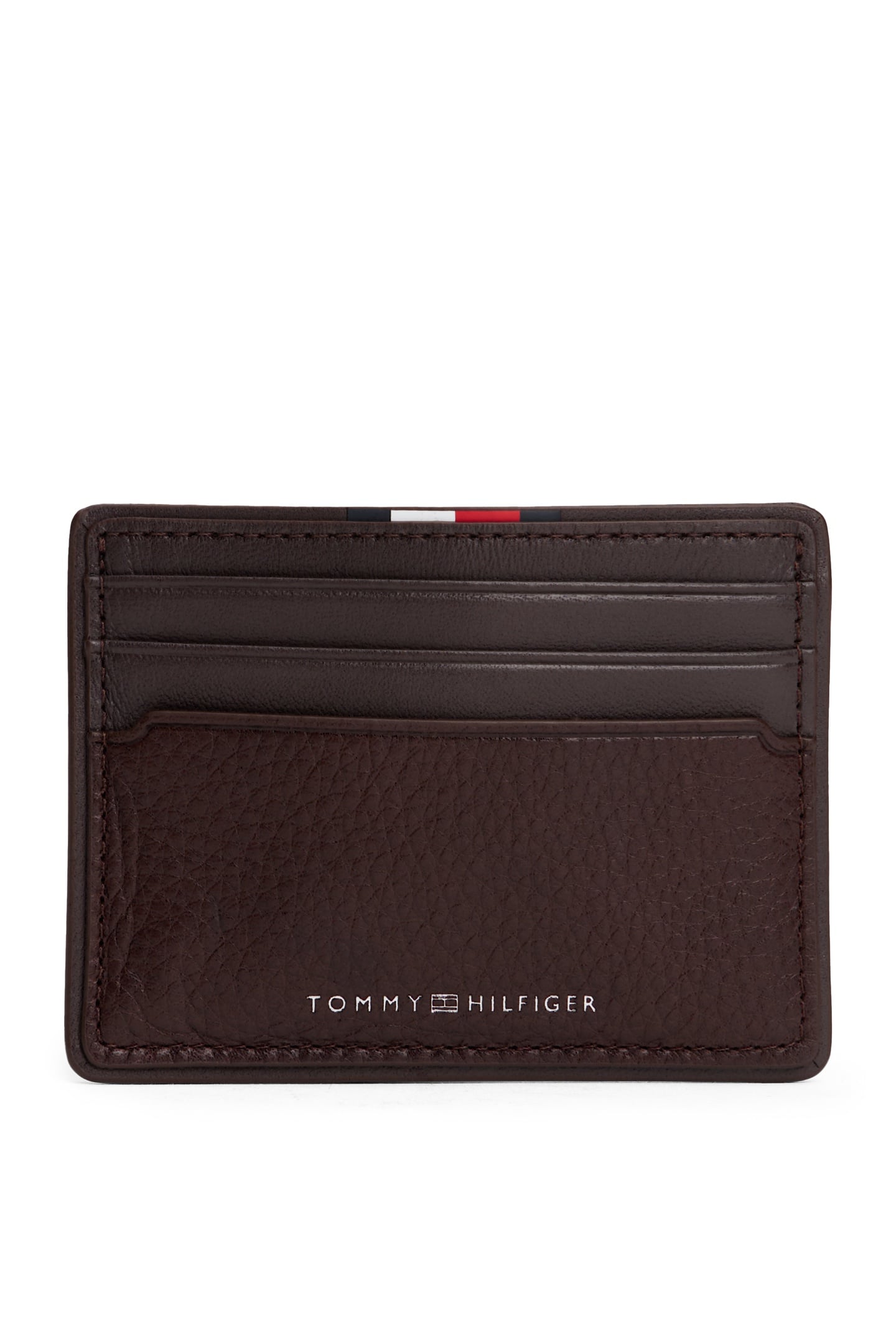Tommy Hilfiger Th Corp Cc Holder Coffee Bean Size: OS | Wallets &amp; Cardholders Outlet | Heren | Bruin