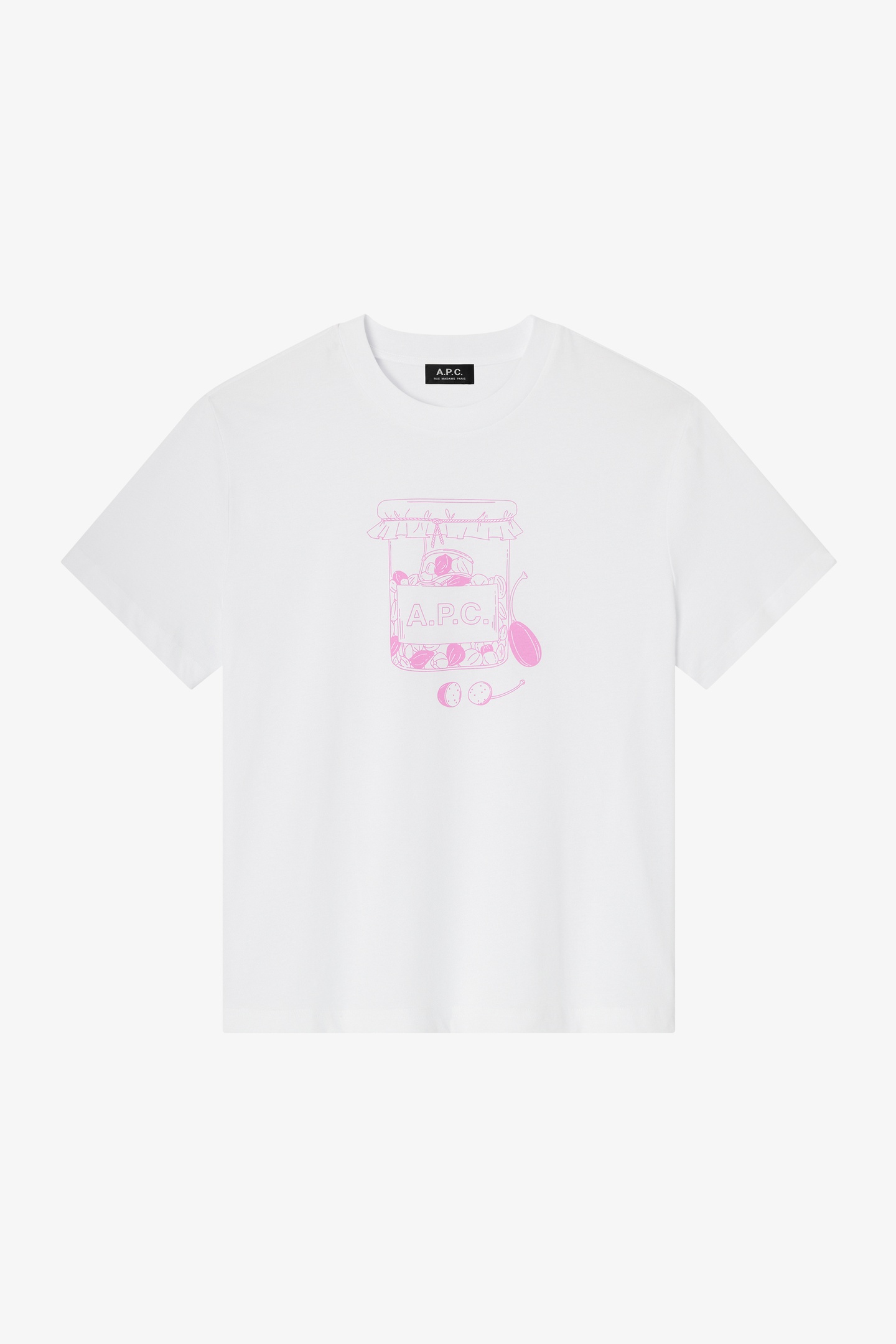 A.P.C. Unisex T-shirt Short Sleeve Capers White Maat: S | Tops Outlet | Unisex | Wit