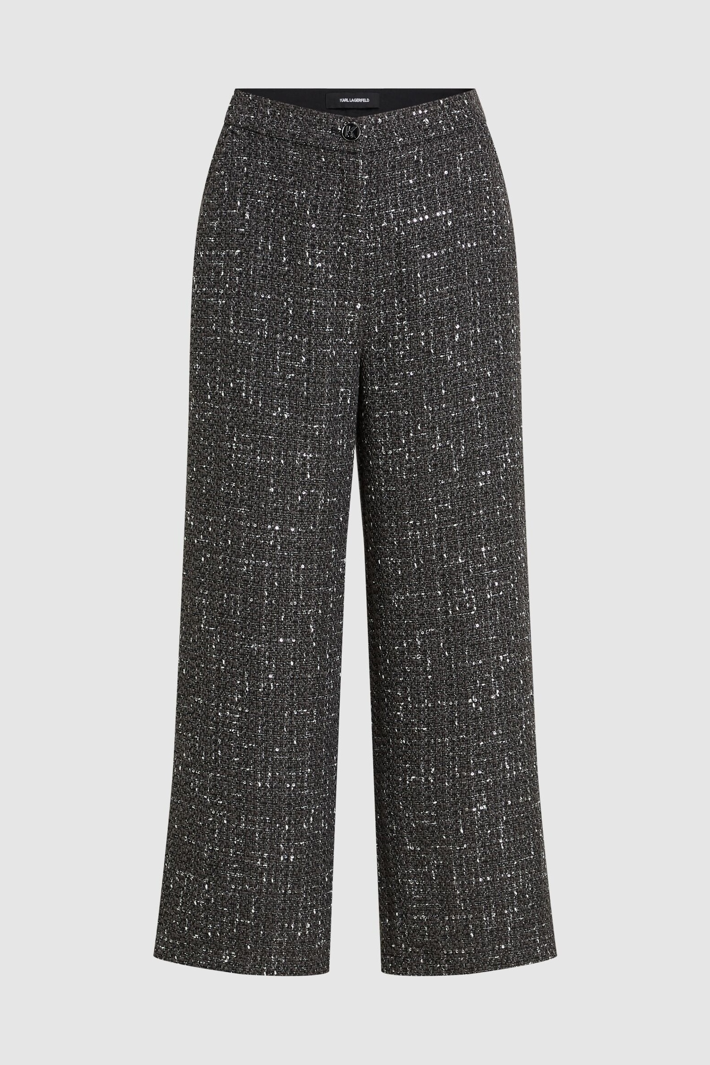 Karl Lagerfeld Boucle Wide Leg Pants Grey Boucle Taglia: 38 | Pantaloni da completo Outlet | Donna | Grigio