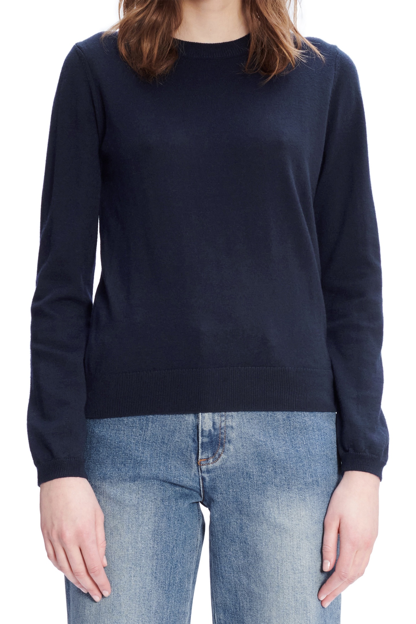 A.P.C. Sweater Savannah Dark Navy Maat: L | Sweaters Outlet | Dames | Blauw