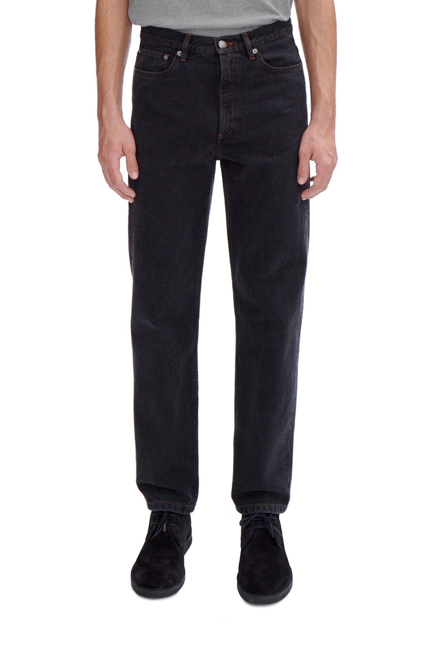 A.P.C. Unisex Jeans Martin Washed Black Maat: W35 | Straight Jeans Outlet | Unisex | Zwart