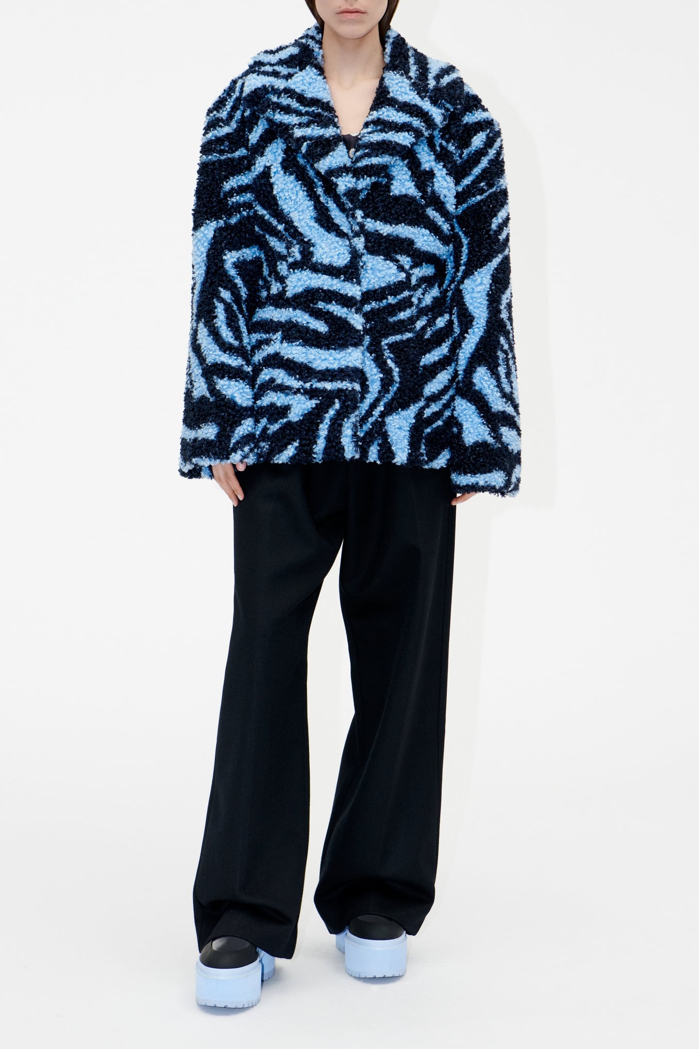 Stine Goya Rosemary Outerwear Coat Moirée Blue Taglia: XS | Giacche invernali Outlet | Donna | Blu