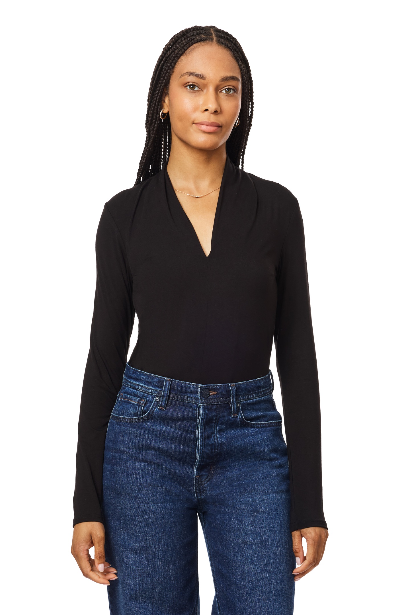 Scotch & Soda V Neck Black Night Taille: M | Manches longues Outlet | Femme | Le Noir