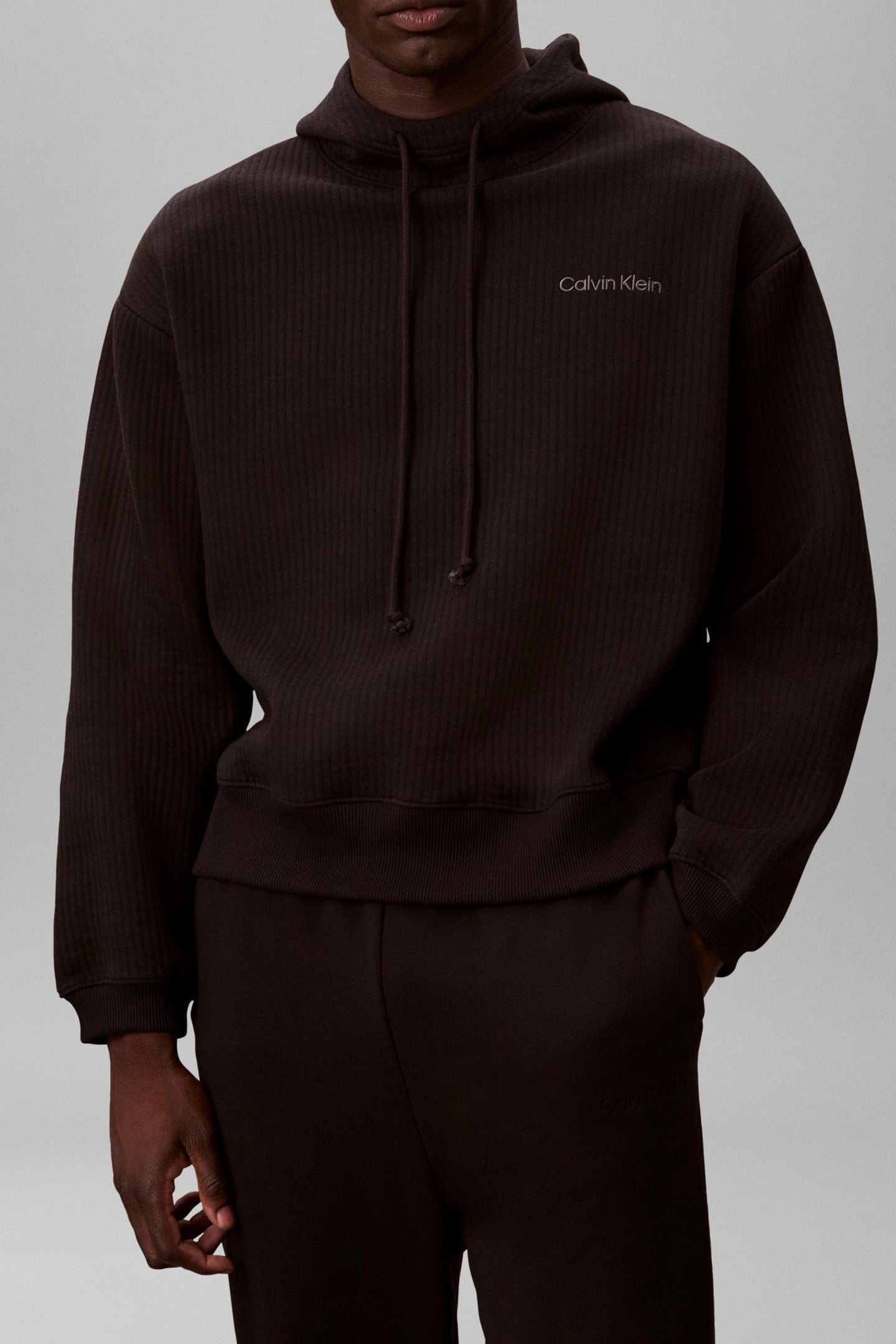 Calvin Klein Quilted Hoodie Black Taglia: L | Maglioni a maglia Outlet | Uomo | Nero