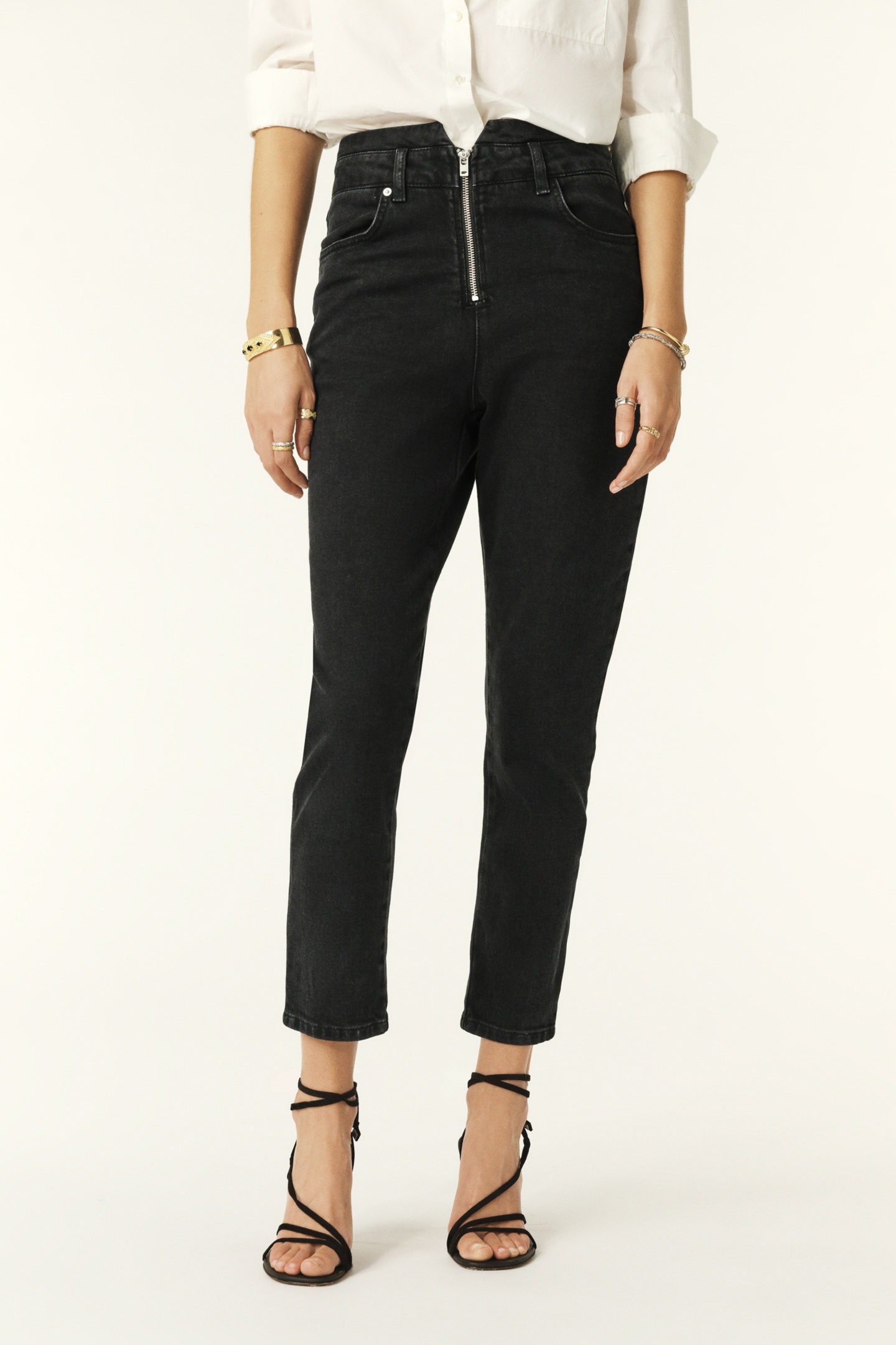 BA&SH Slim Blackstone Maat: S | Straight Jeans Outlet | Dames | Zwart