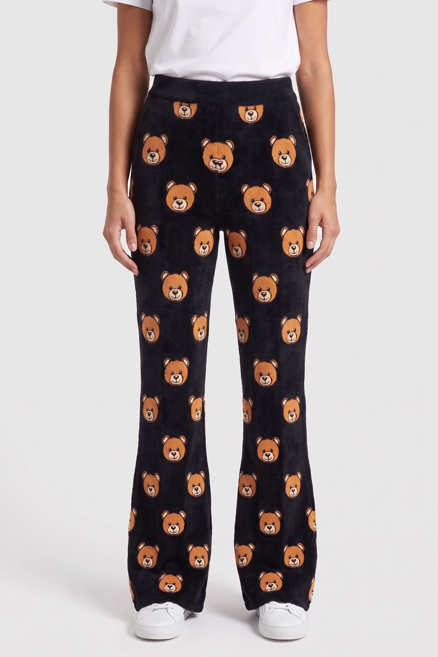 Moschino Knitted Trousers Black Maat: 42 | Wijde Broeken Outlet | Dames | Zwart