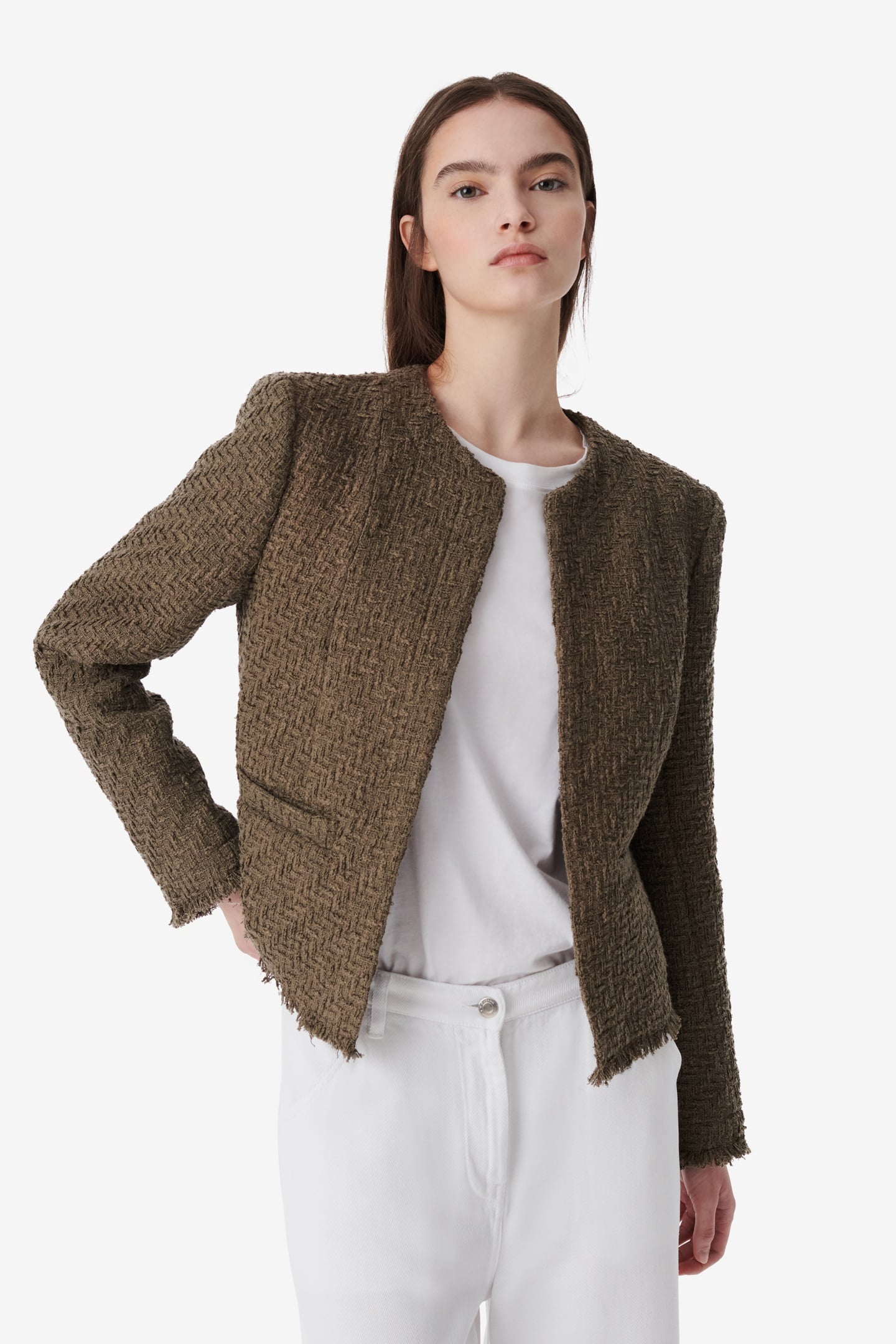 IRO Paris Rowy Jacket Brown Kaki Maat: 40 | Blazers Outlet | Dames | Bruin