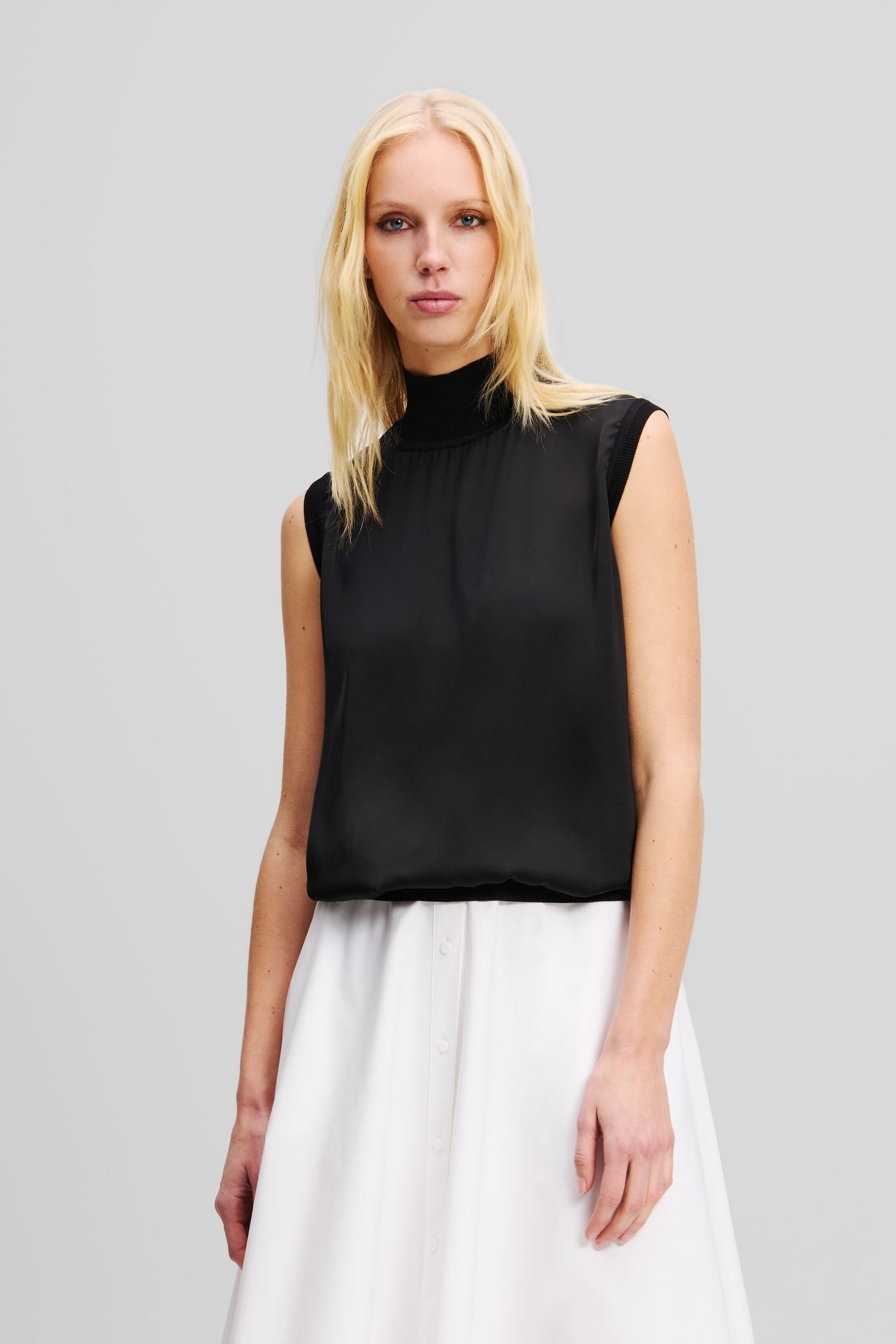 Karl Lagerfeld Satin Tank Top Black Taglia: XS | Magliette intime Outlet | Donna | Nero