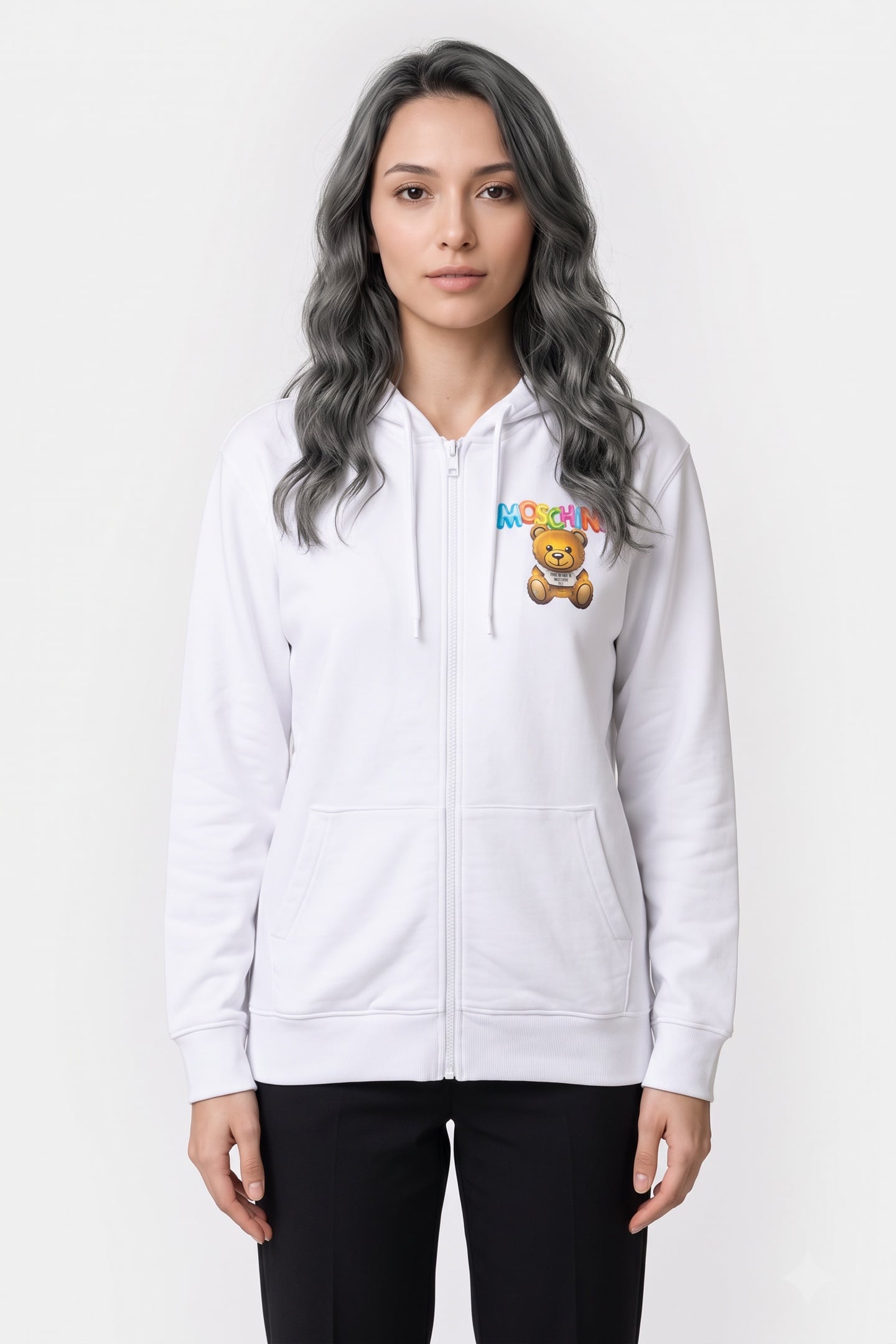 Moschino Fleecewear White Maat: 44 | Hoodies Outlet | Dames | Wit