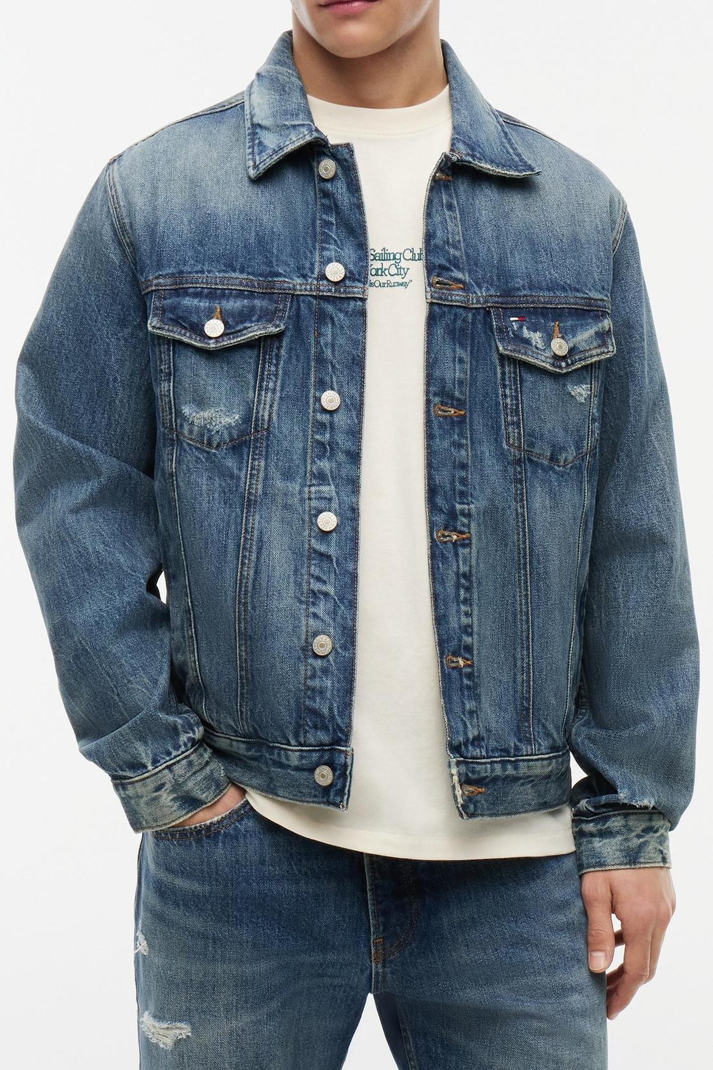 Tommy Hilfiger Ryan Regular Trucker Jacket Denim Dark Taille: XS | Vestes en jeans Outlet | Homme | Bleu